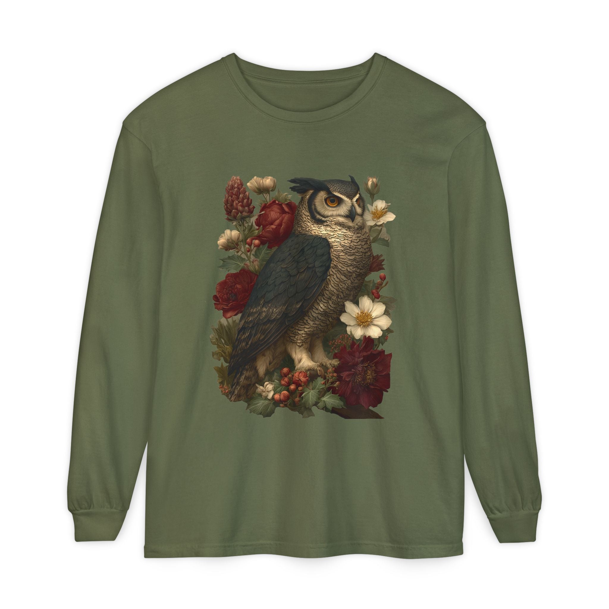 Gothmas Owl Long Sleeve Shirt | Goth Christmas Holiday Gift