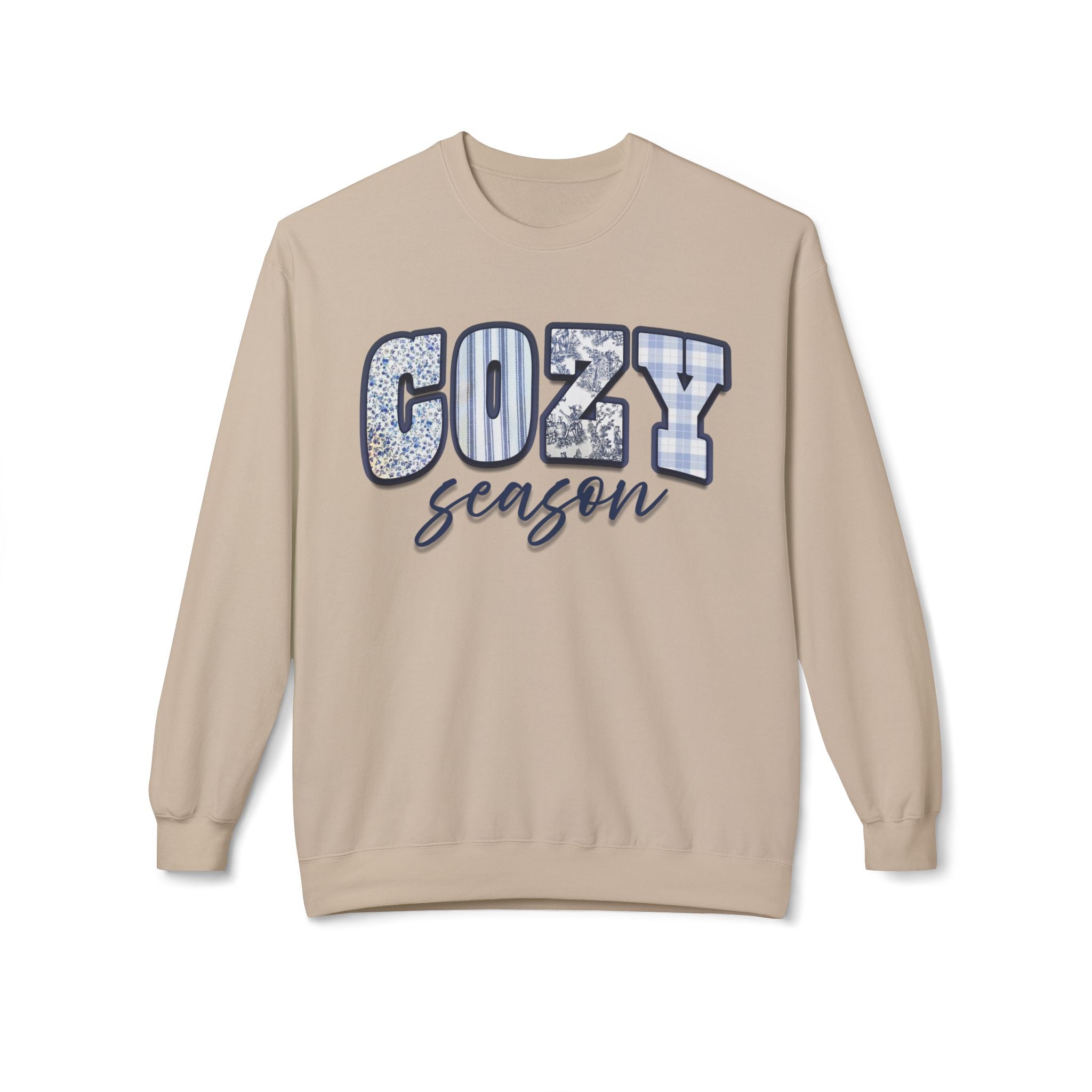 Cozy Season Sweatshirt Blue Plaid Sweatshirt