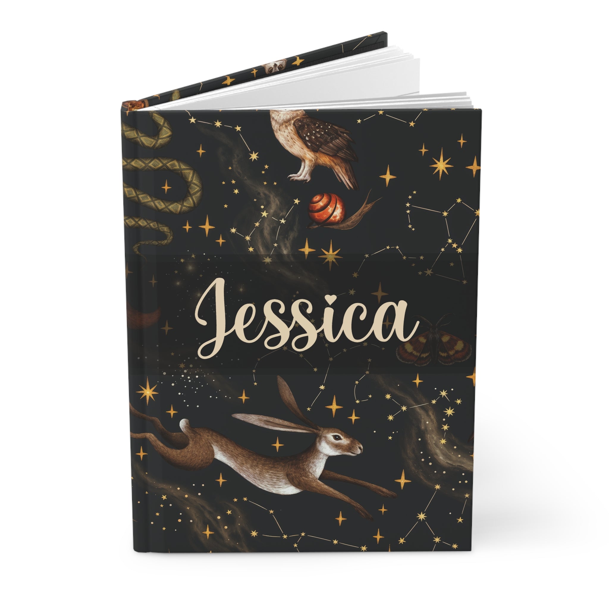 Celestial Woodland Drift Custom Name Journal