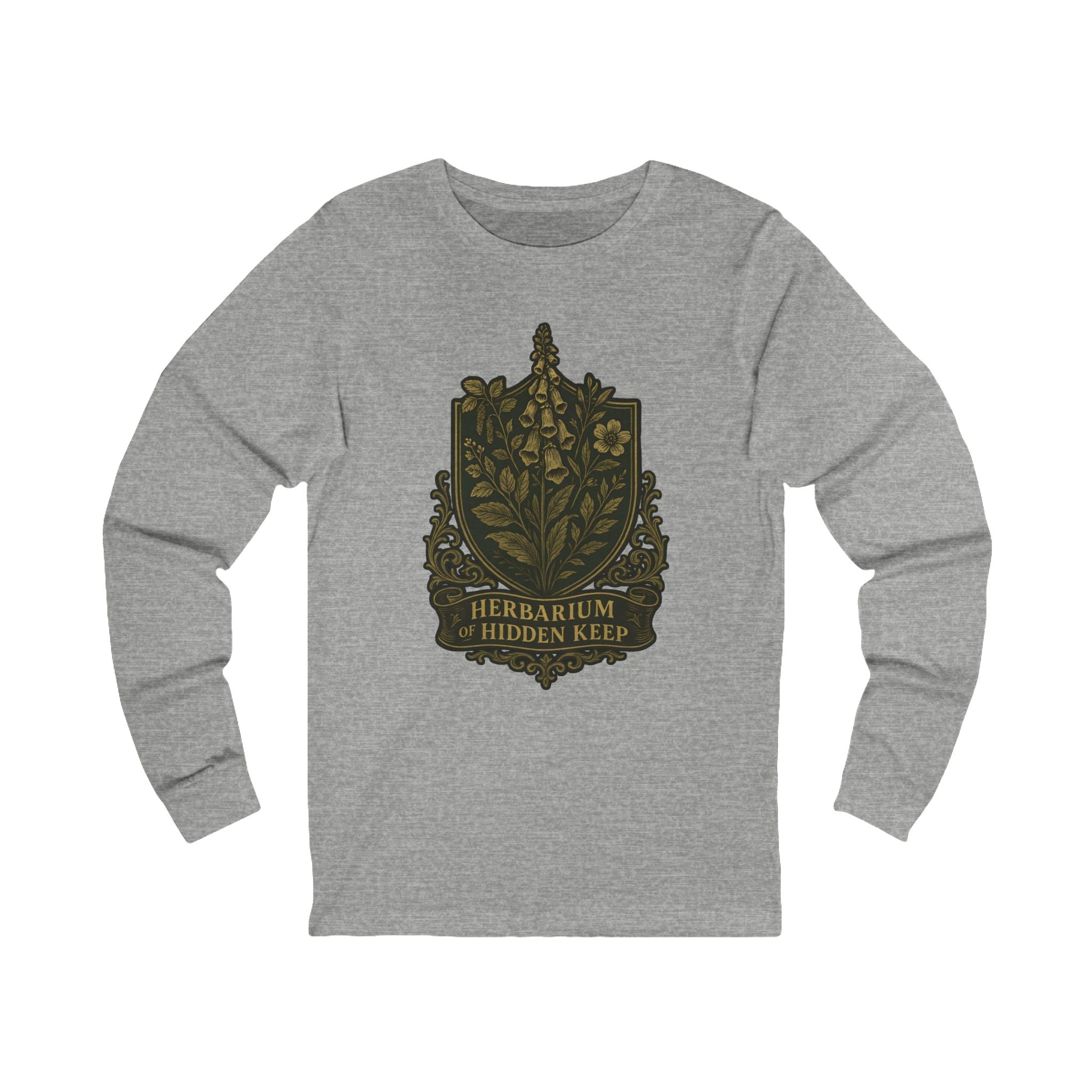Herbarium of Hidden Keep Medieval Botanical | Castlecore Clothes Long Sleeve Shirt