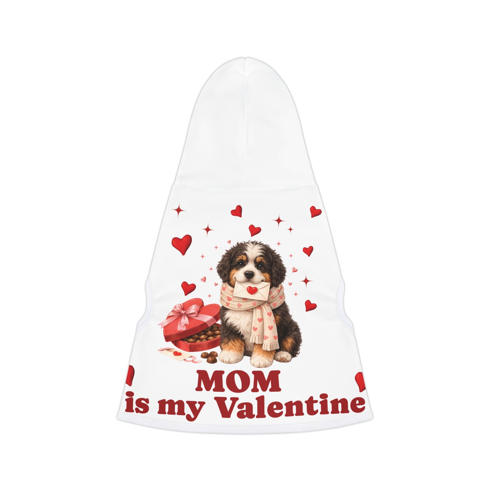 Bernedoodle Valentine Dog Hoodie | Matching Dog Hoodie for Dog Mom Set
