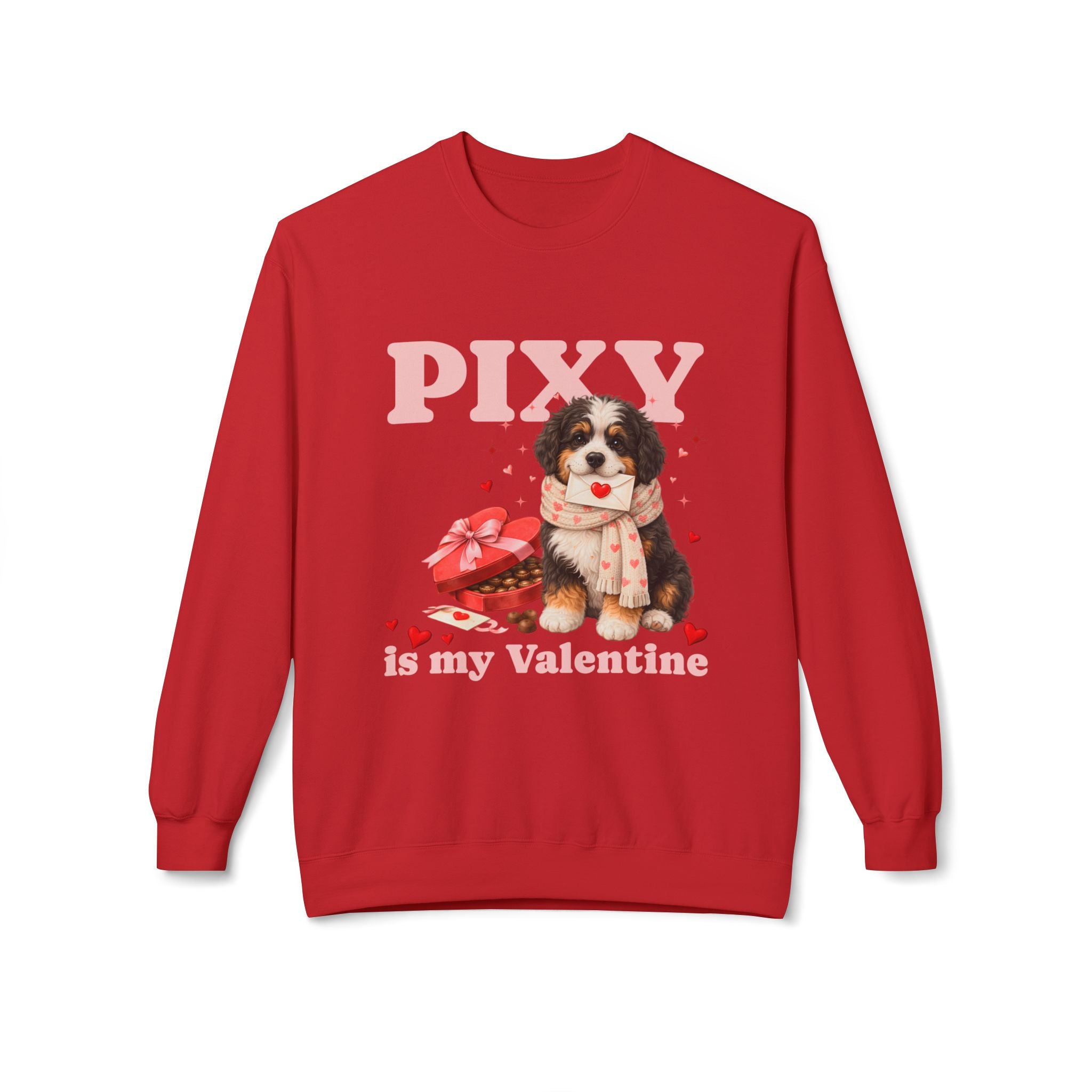 Bernedoodle Matching Dog and Owner Valentine Shirts | Custom Dog Mom Sweatshirt and Dog Hoodie Set