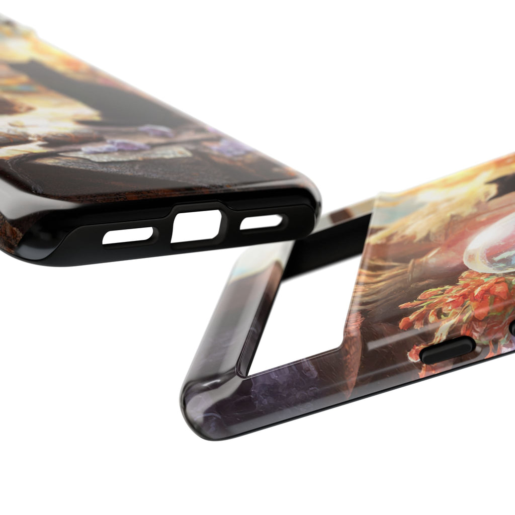 Crystal Phone case, Black Cat Case - Aesthetic Tough Case for Black Cat Lovers, Gift for Her, Witch Decor, Phone Protector, Home Vibes