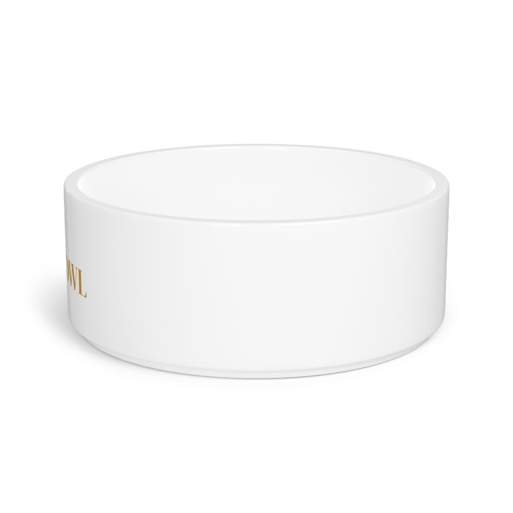 Gold Crest Monogram Bowl Pet Bowl | Personalized Gold Monogram Ceramic
