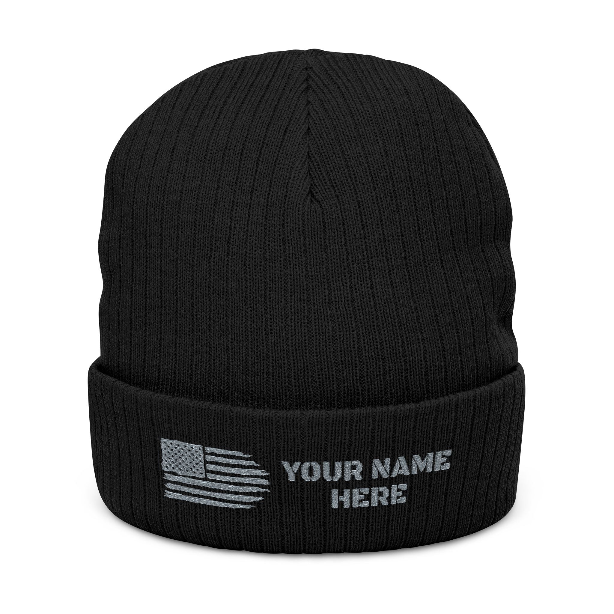 Personalized Beanie Hat | Custom Embroidered Flag Knit Cap, Gift for Him/Her, Unique Winter Accessory