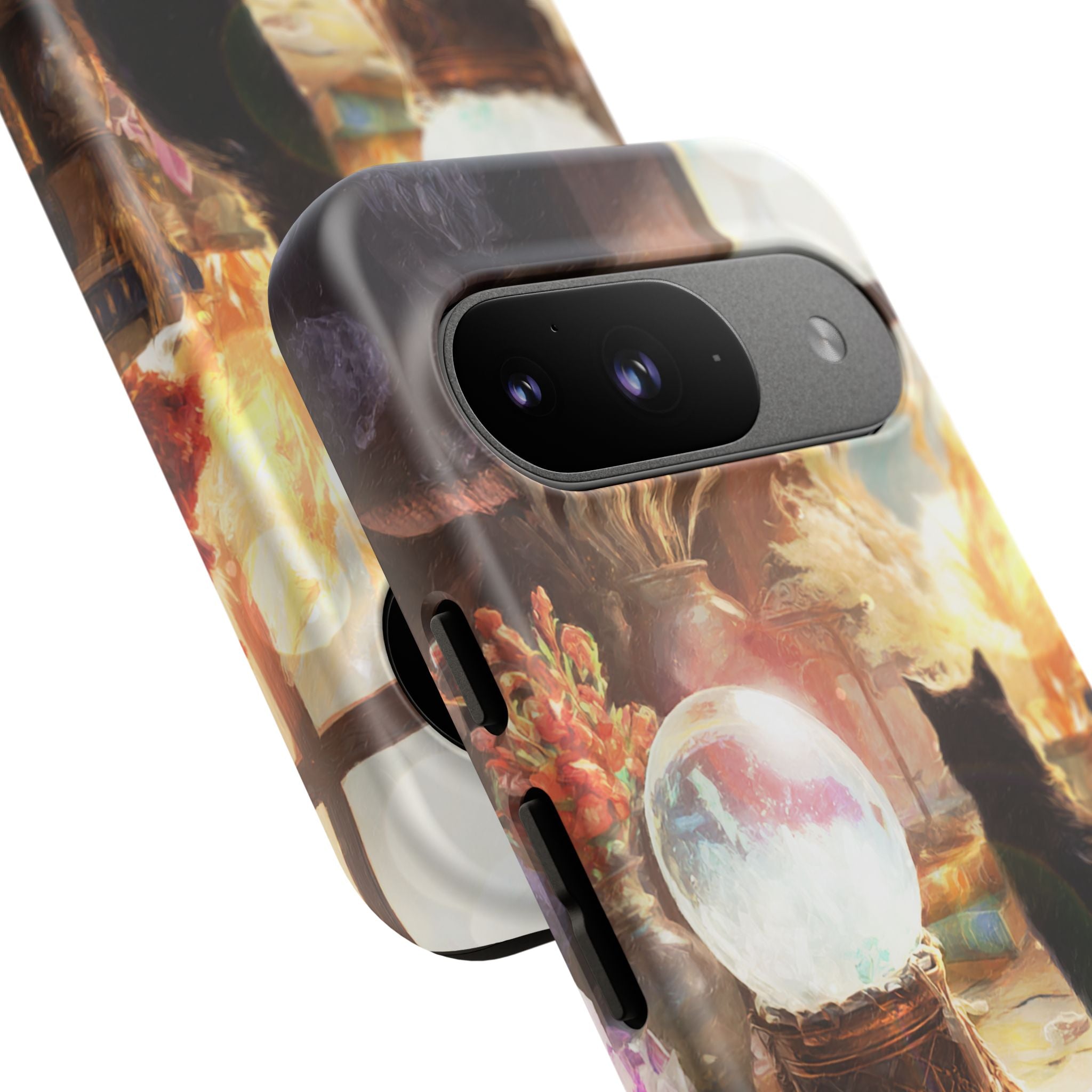 Crystal Phone case, Black Cat Case - Aesthetic Tough Case for Black Cat Lovers, Gift for Her, Witch Decor, Phone Protector, Home Vibes