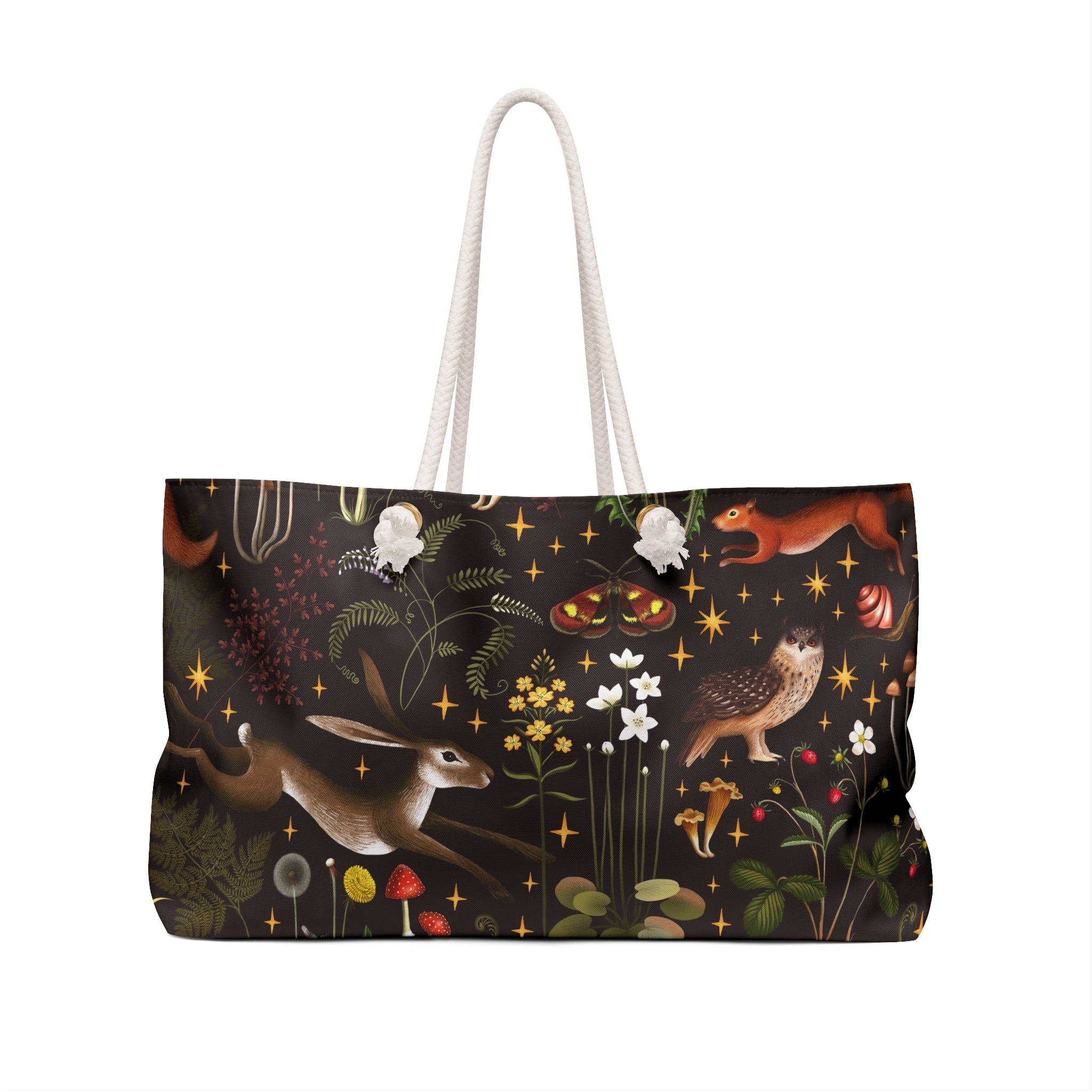 Midnight Woodland Revery Weekender Tote Bag Oversized