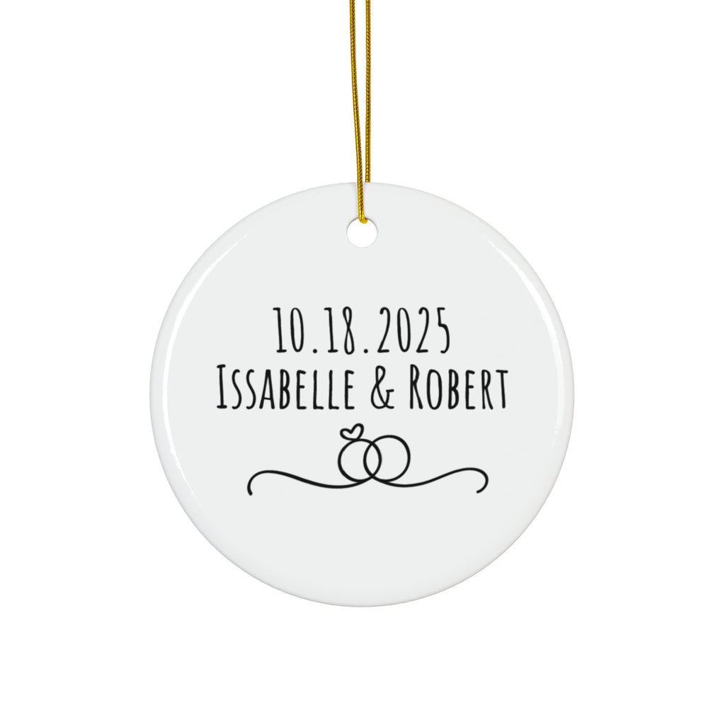 Personalized Wedding Ornament | Custom Keepsake Gift, Holiday Decoration, Bridal Shower & Engagement Present, Anniversary Ornament