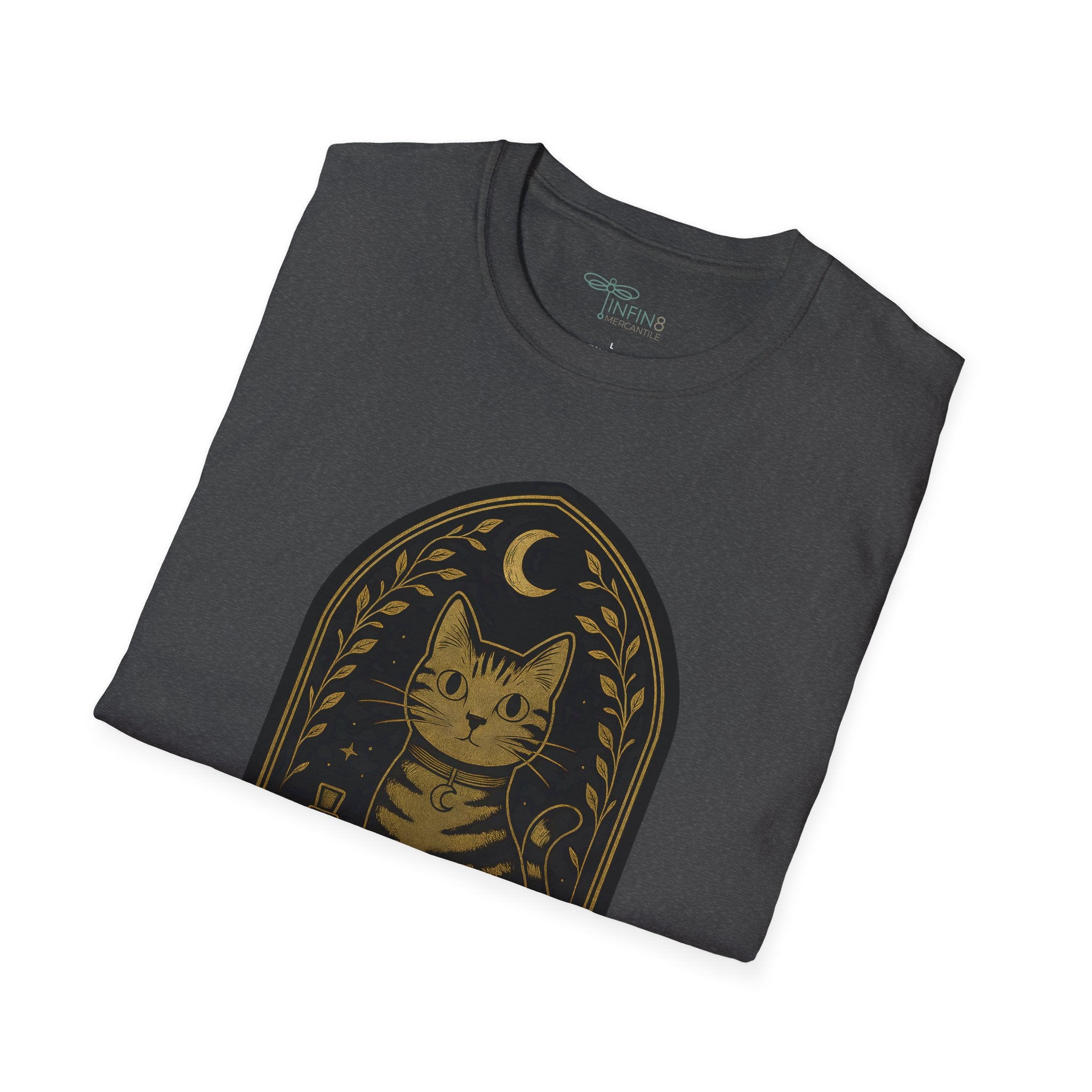 Feline Elixirs T-Shirt | Striped Cat Alchemy Graphic Tee for Mystical Pet Lovers