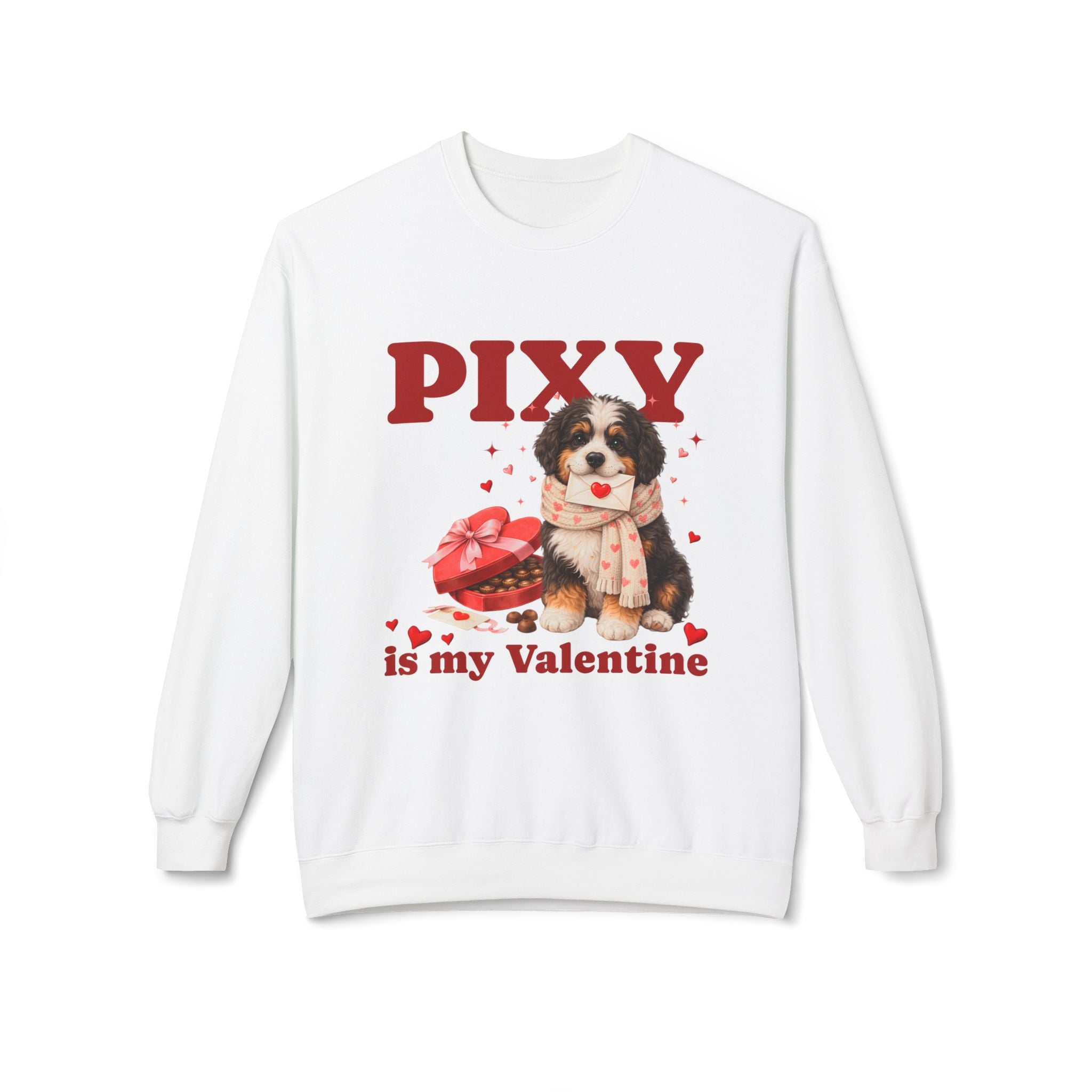 Bernedoodle Matching Dog and Owner Valentine Shirts | Custom Dog Mom Sweatshirt and Dog Hoodie Set