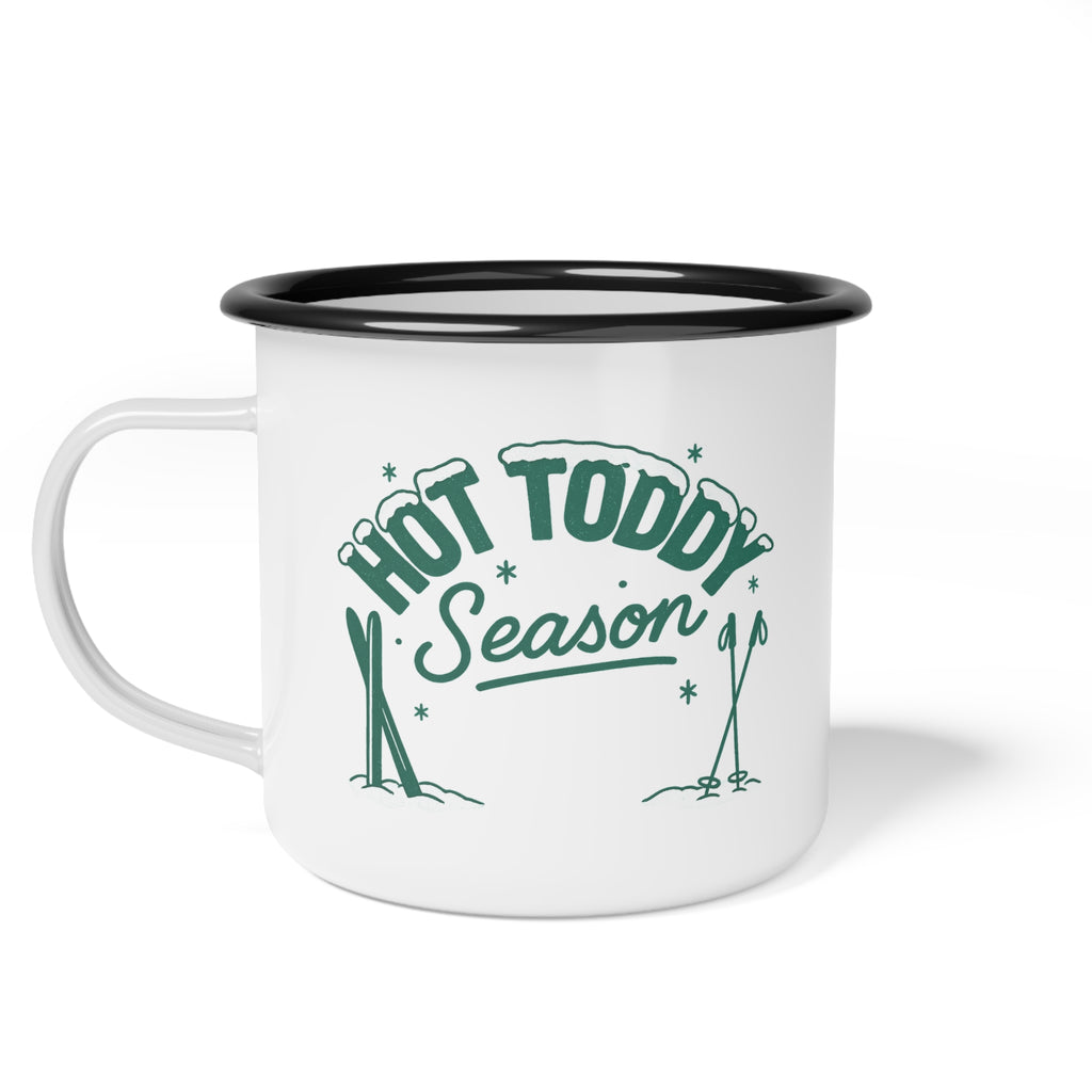 Hot Toddy Season Enamel Cup | Cozy Holiday Camping & Ski Gift