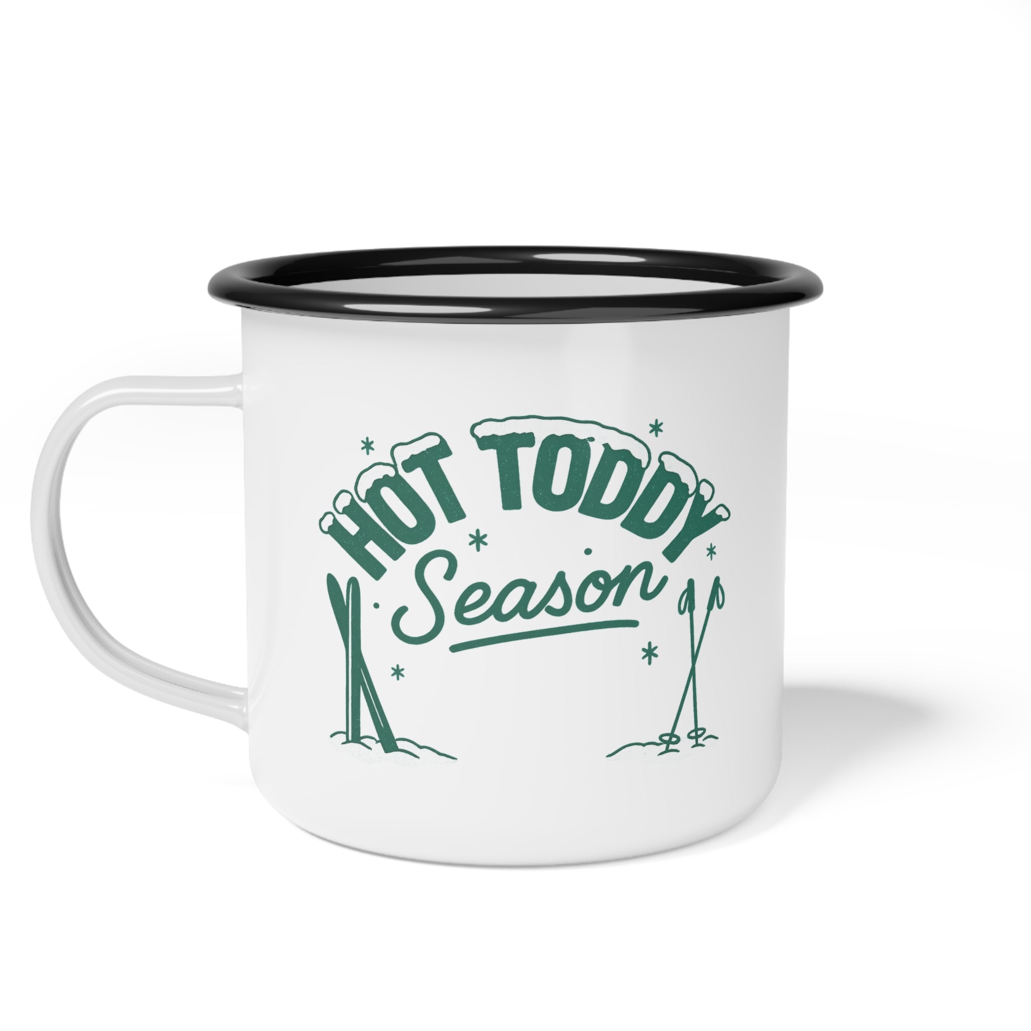 Hot Toddy Season Enamel Cup | Cozy Holiday Camping & Ski Gift