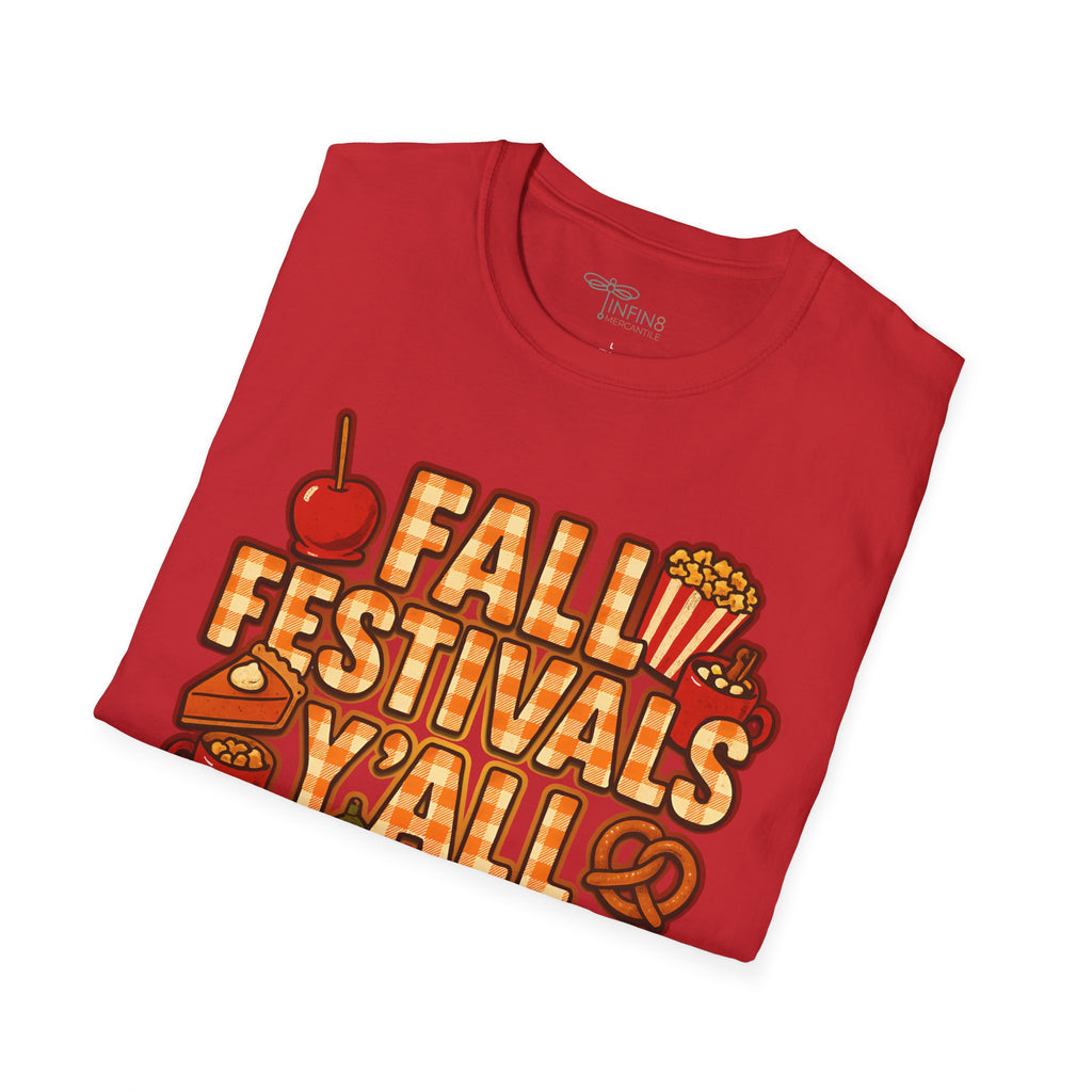 Fall Festivals Yall Shirt Cozy Fall Food Tee Gingham Autumn | Festival Shirt