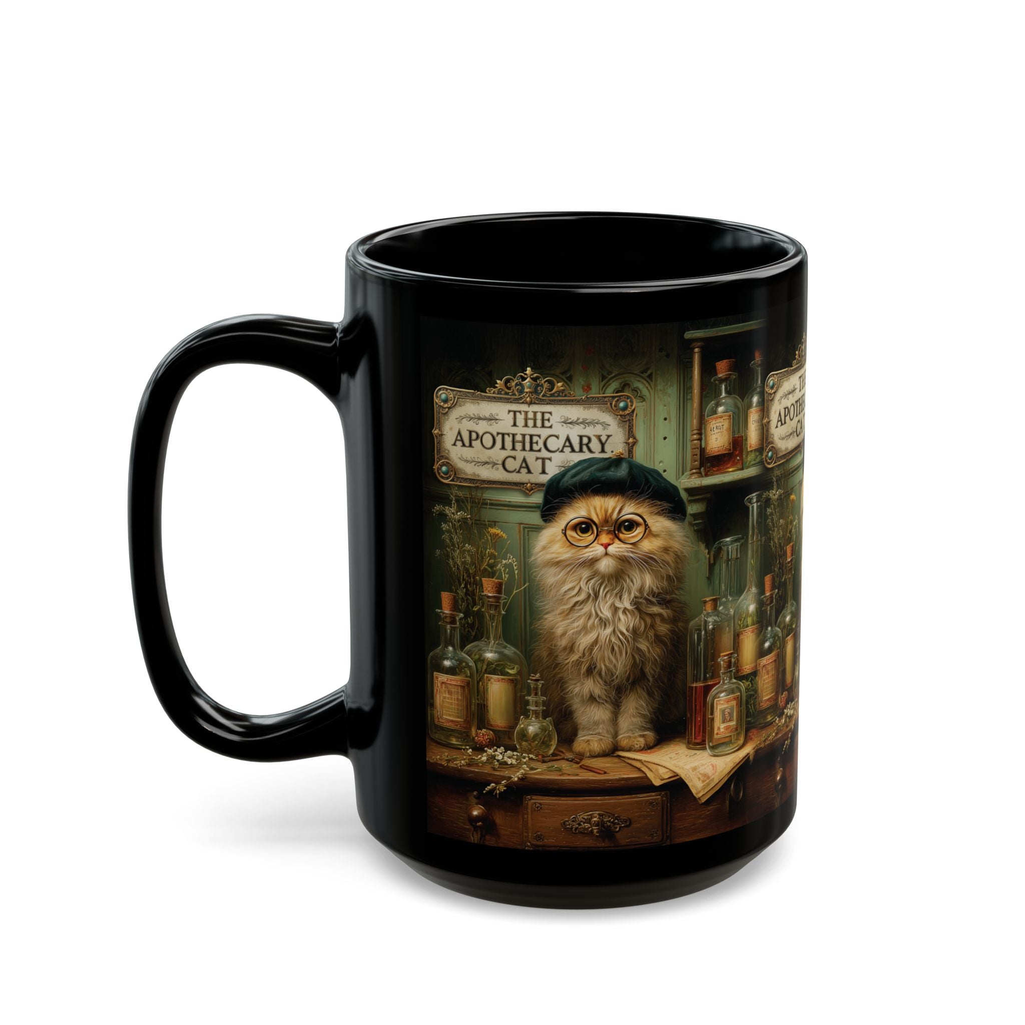 The Apothecary Cat Mug | The Forest Garden Striped Cat Lover Gift