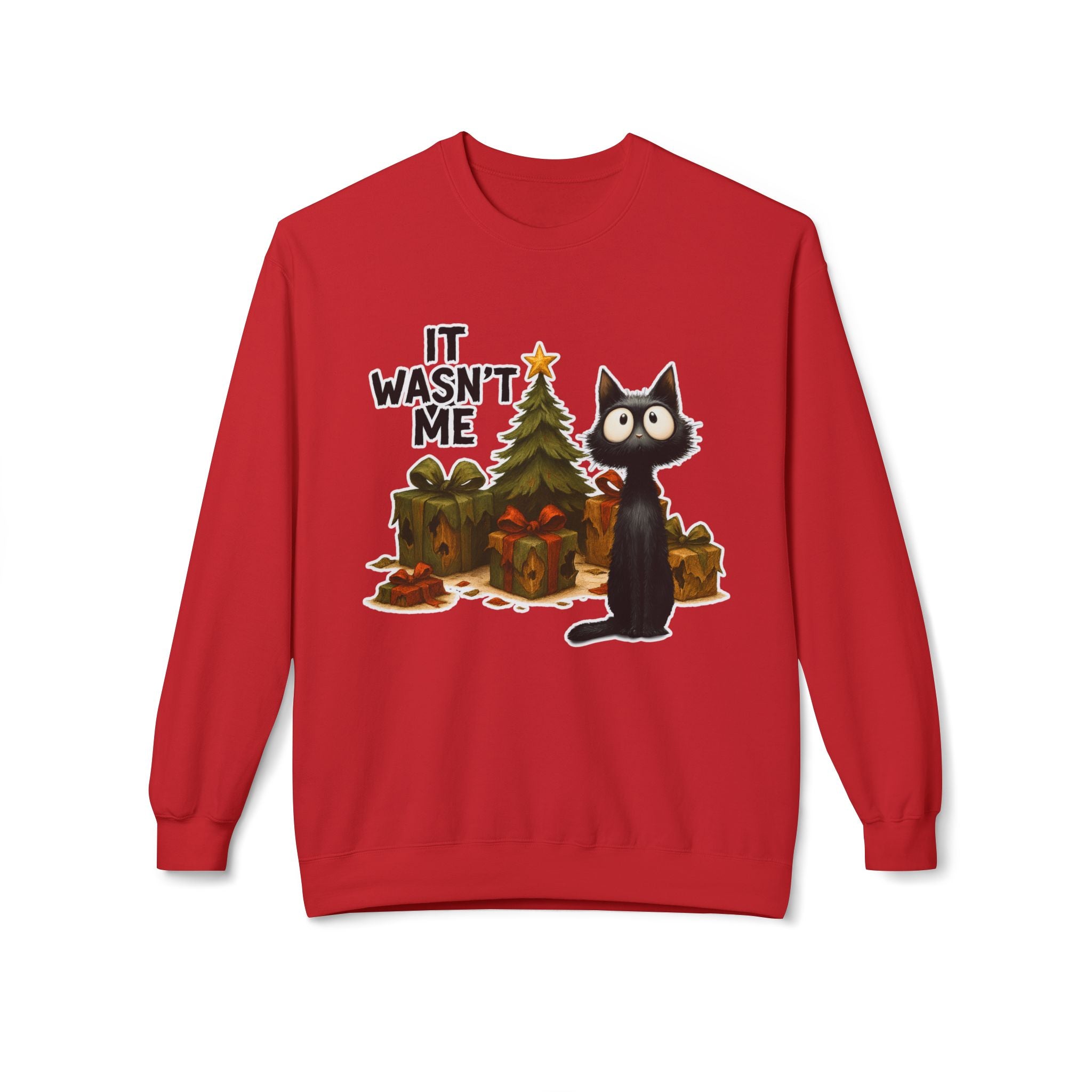 Frazzled Black Cat Christmas Pullover | Funny Holiday Cat Lover Sweatshirt