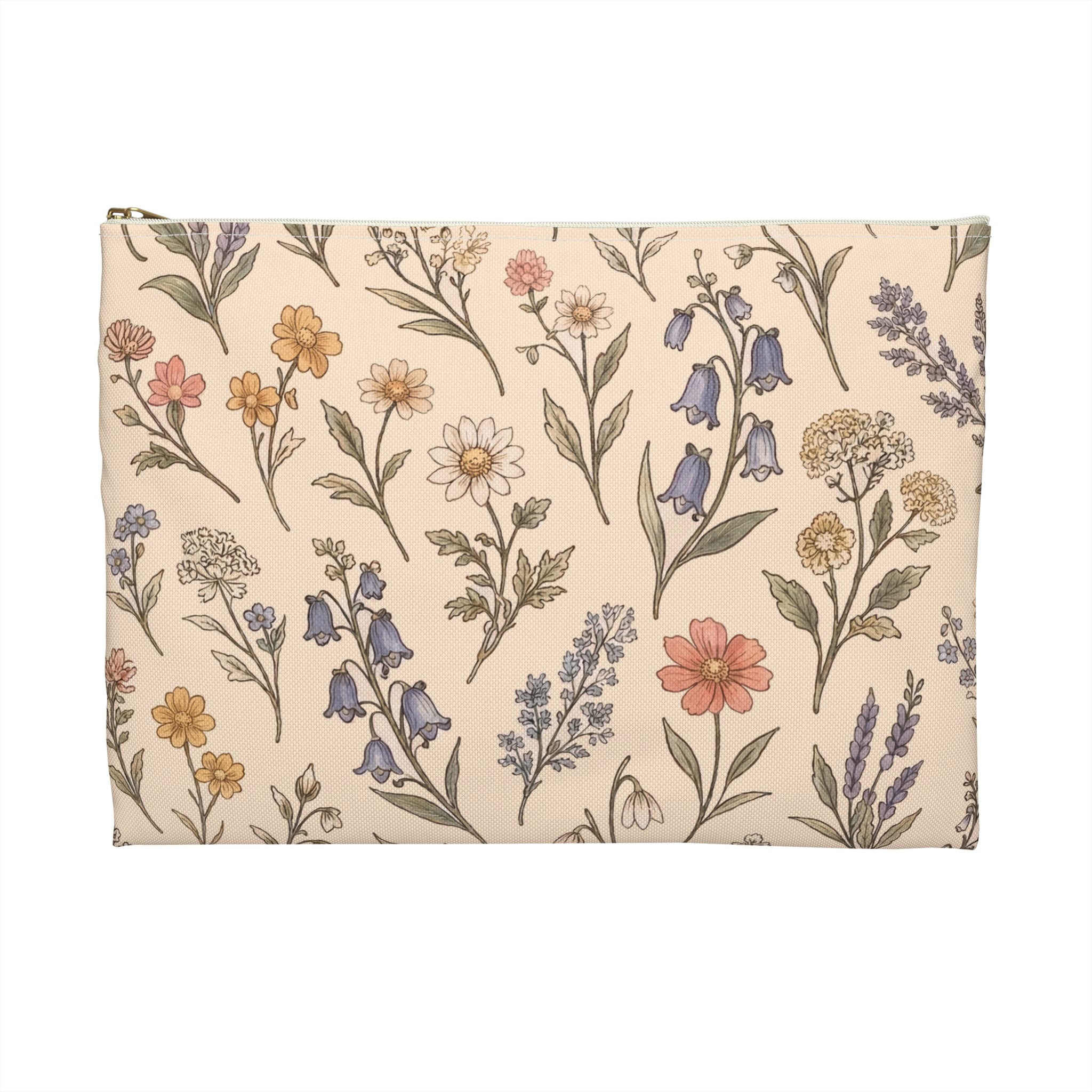 Spring Has Spring in Warm Linen Accessory Pouch