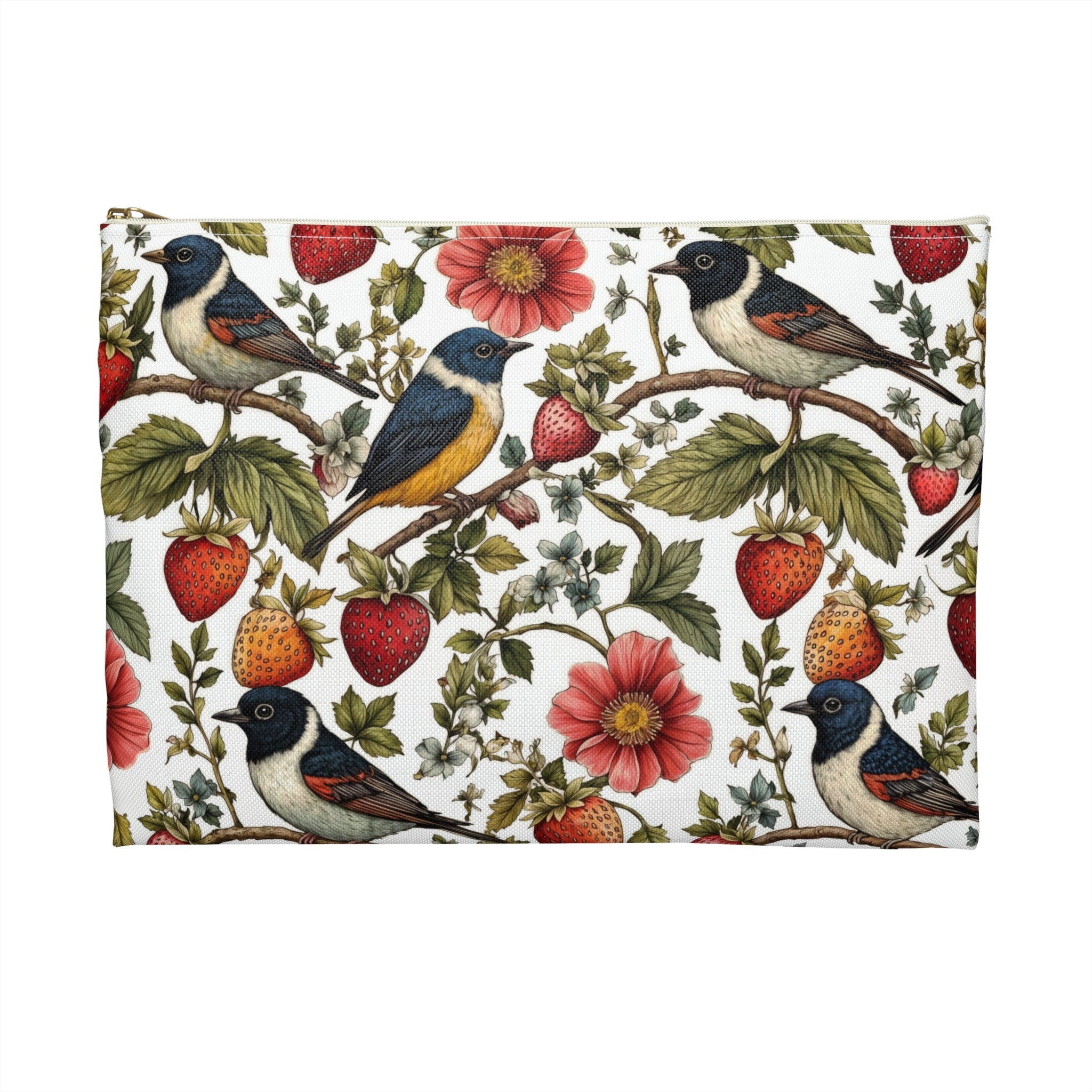 Garden Songbird | Strawberry Meadow Accessory Pouch Printify