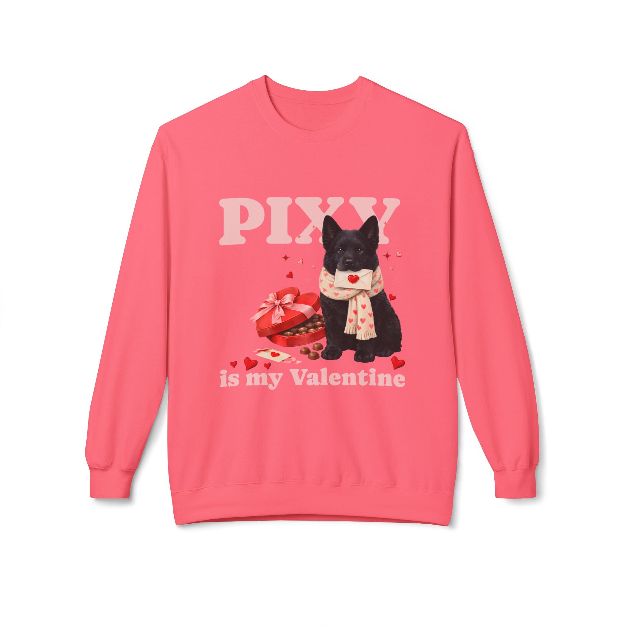 Matching Dog and Owner Valentine Outfit | Black German Shepherd Pullover Sweatshirt and Dog Hoodie Set