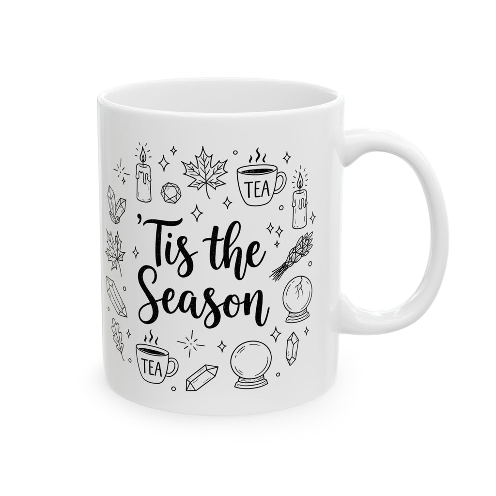 Tis the Season Doodle Mug | Celestial Holiday Gothmas Tea & Crystal Coffee Cup