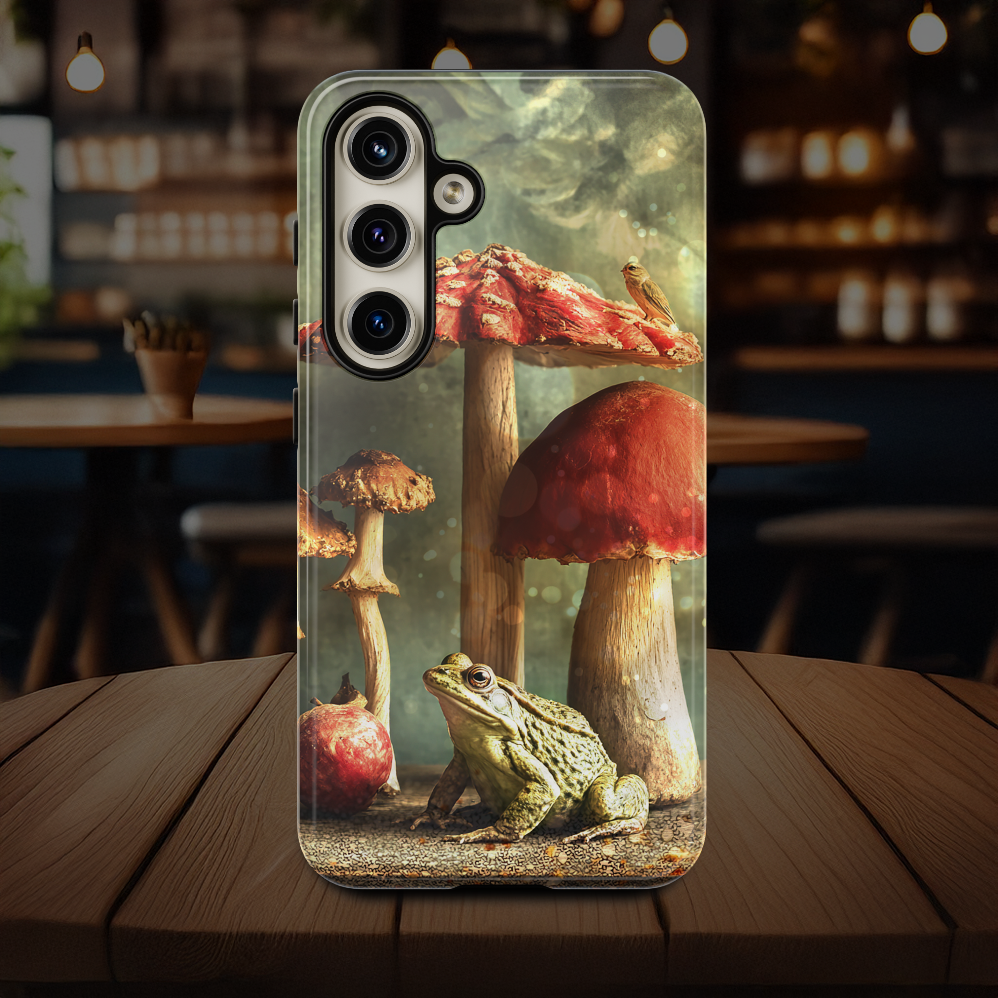 Mushroom & Frog Flip Phone Case — Cute Woodland Phone Cover