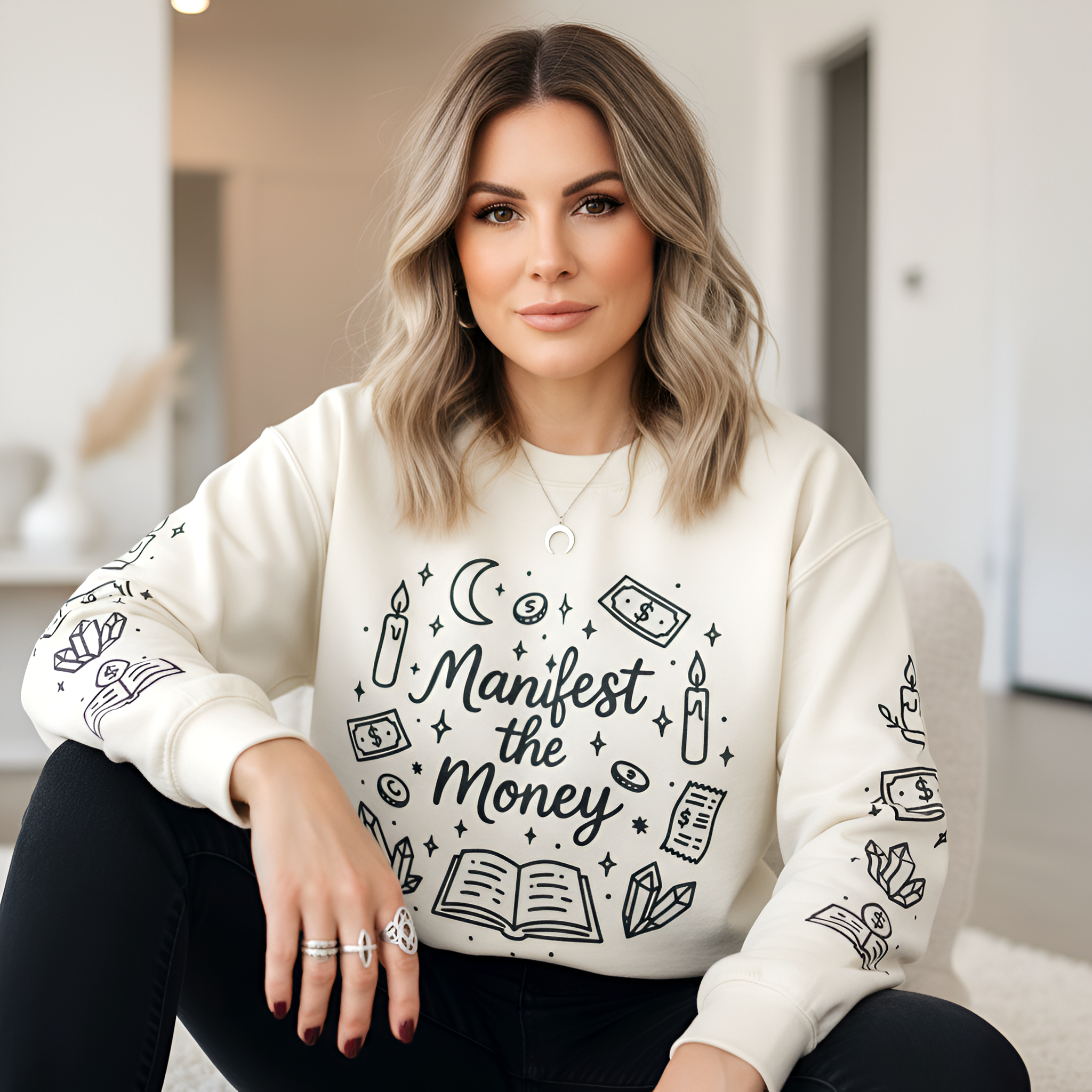 Manifest the Money Sweatshirt | Cozy Entrepreneur Vibes for E-Commerce Queens