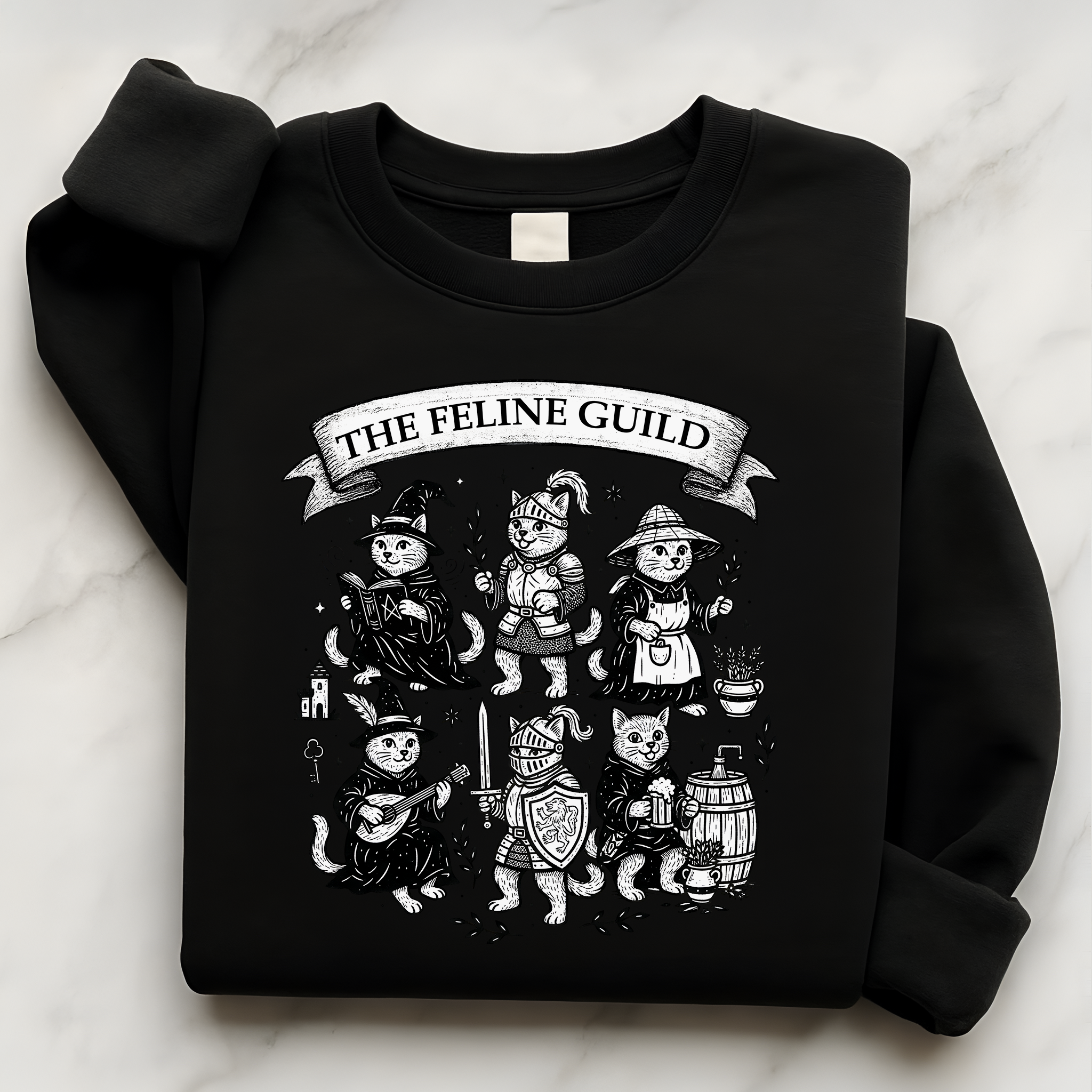 The Feline Court Medieval Cat Sweatshirt | Castlecore Pullover