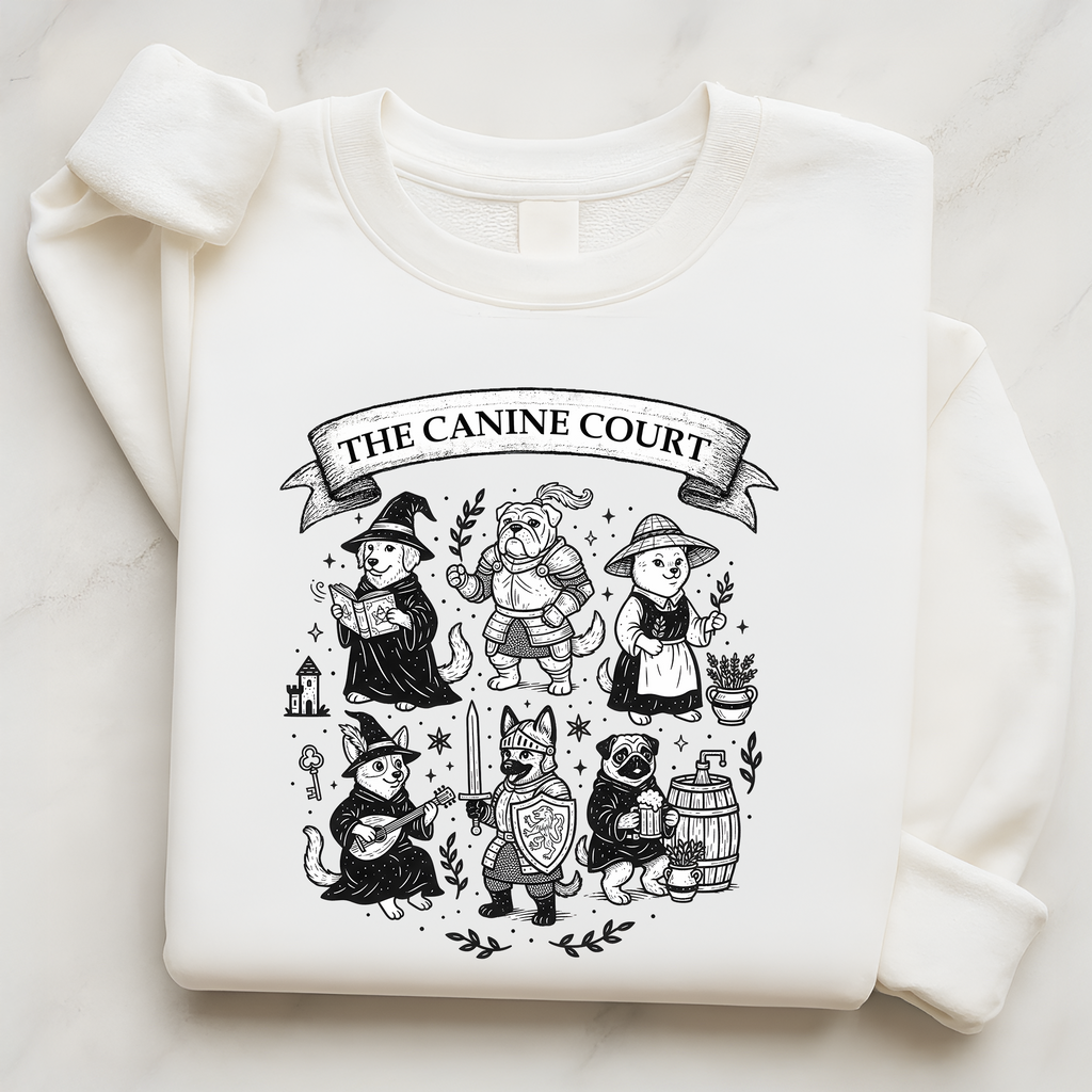 The Canine Court Medieval Dog Sweatshirt | Castlecore Pullover