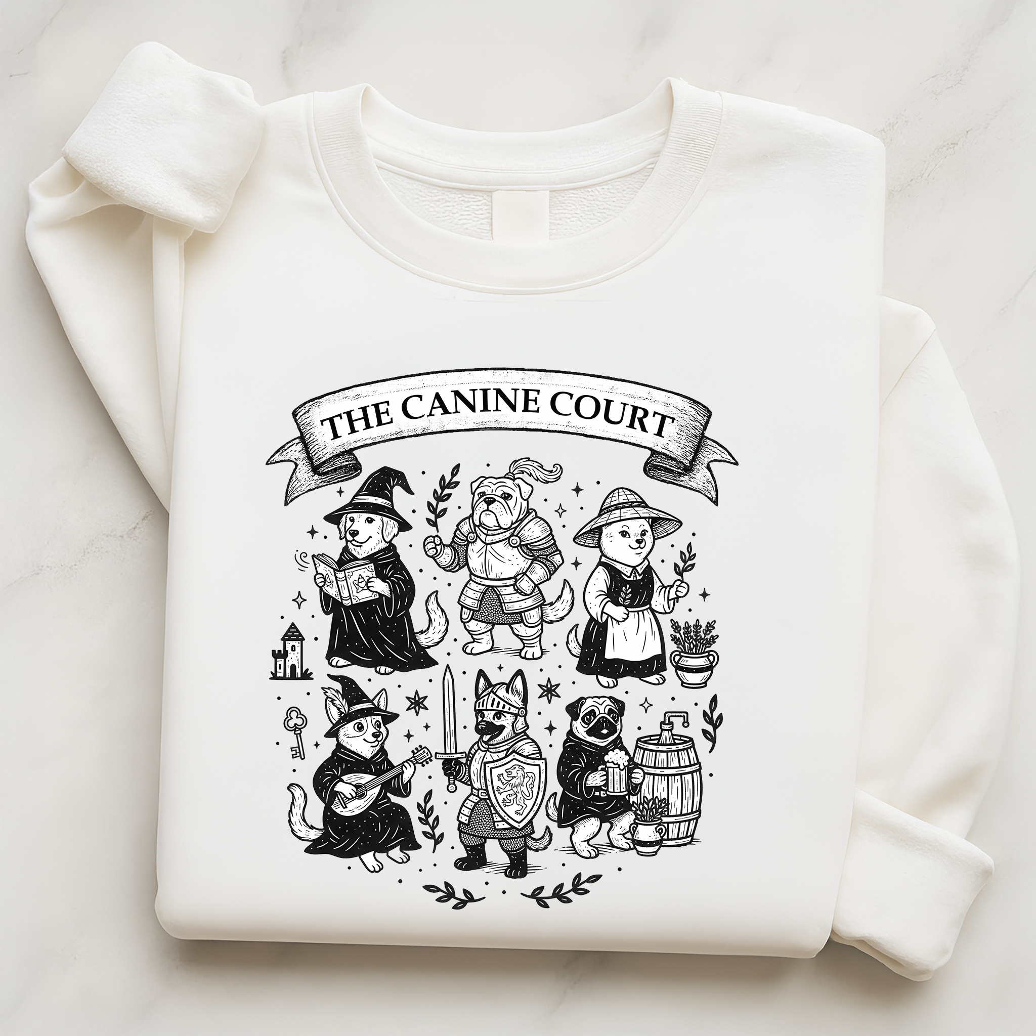 The Canine Court Medieval Dog Sweatshirt | Castlecore Pullover