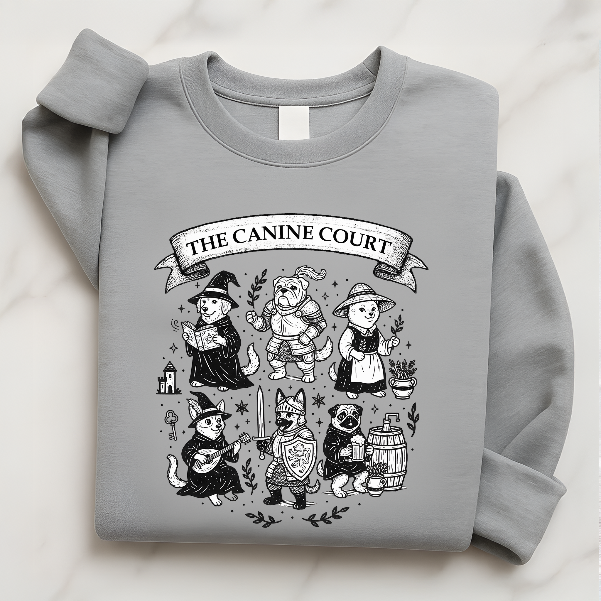 The Canine Court Medieval Dog Sweatshirt | Castlecore Pullover