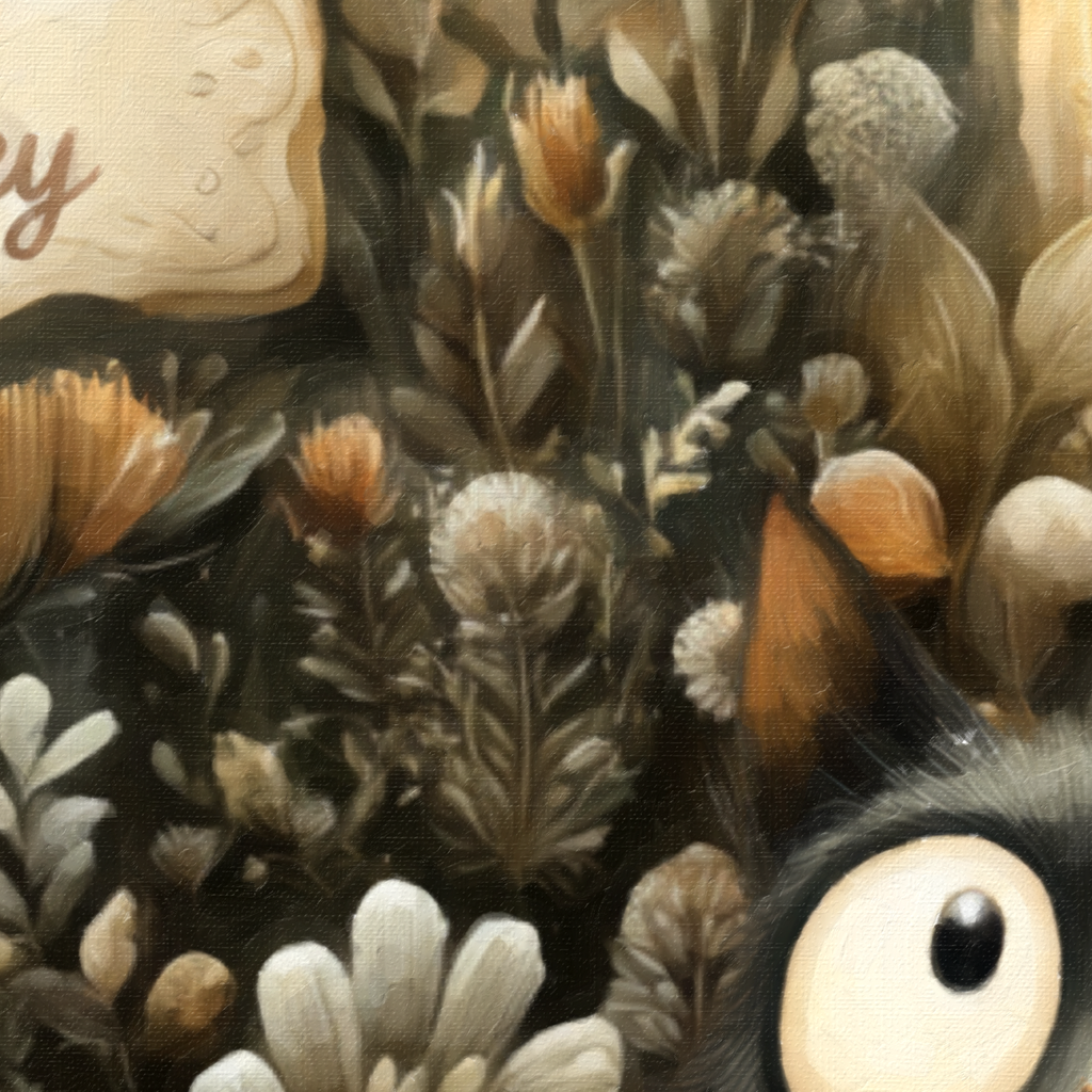 Manifest the Money Canvas Art | Mystical Black Cat Floral Painting for Cozy Home Decor