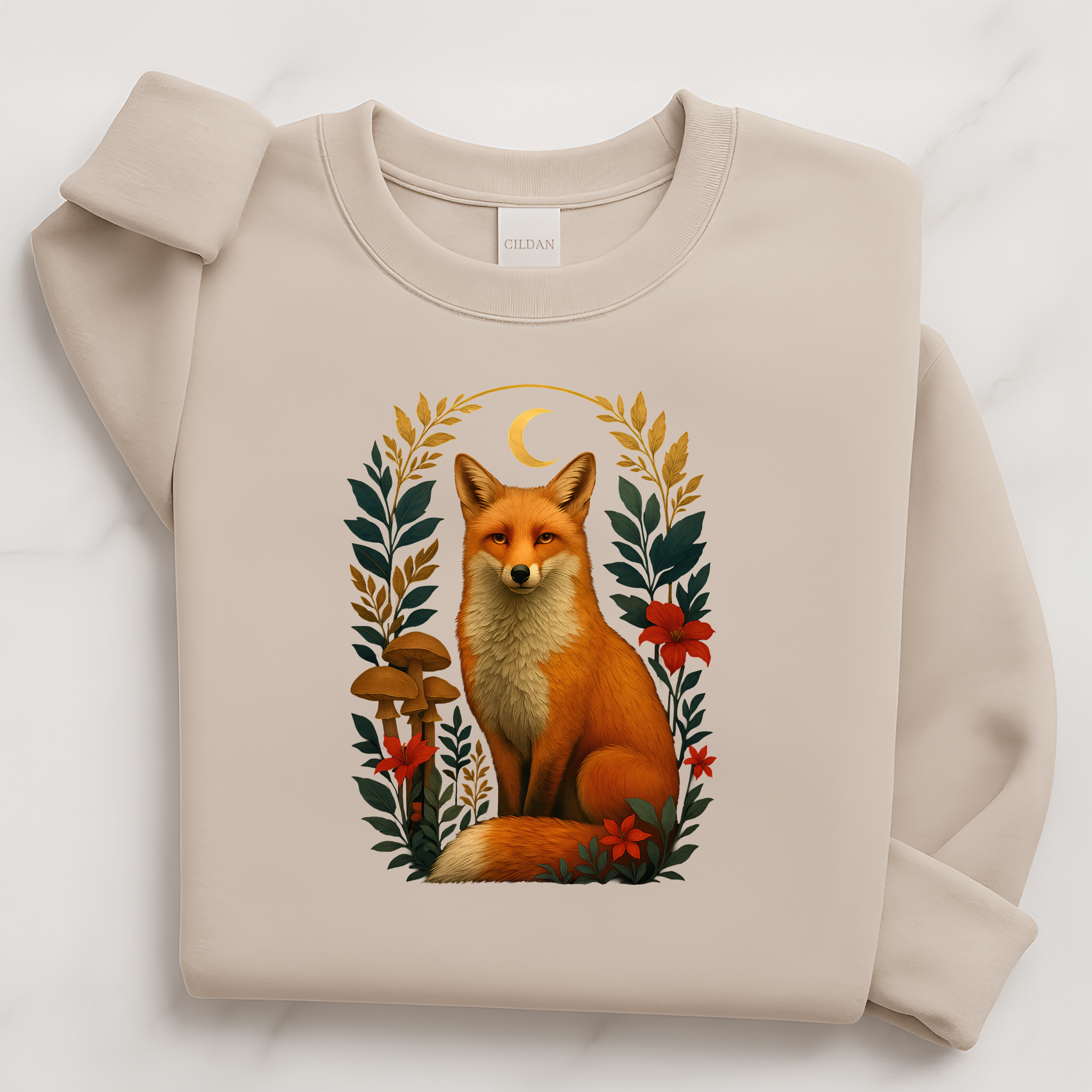 Woodland Red Fox Pullover | Woodland Creatures Sweatshirt for Nature Lovers