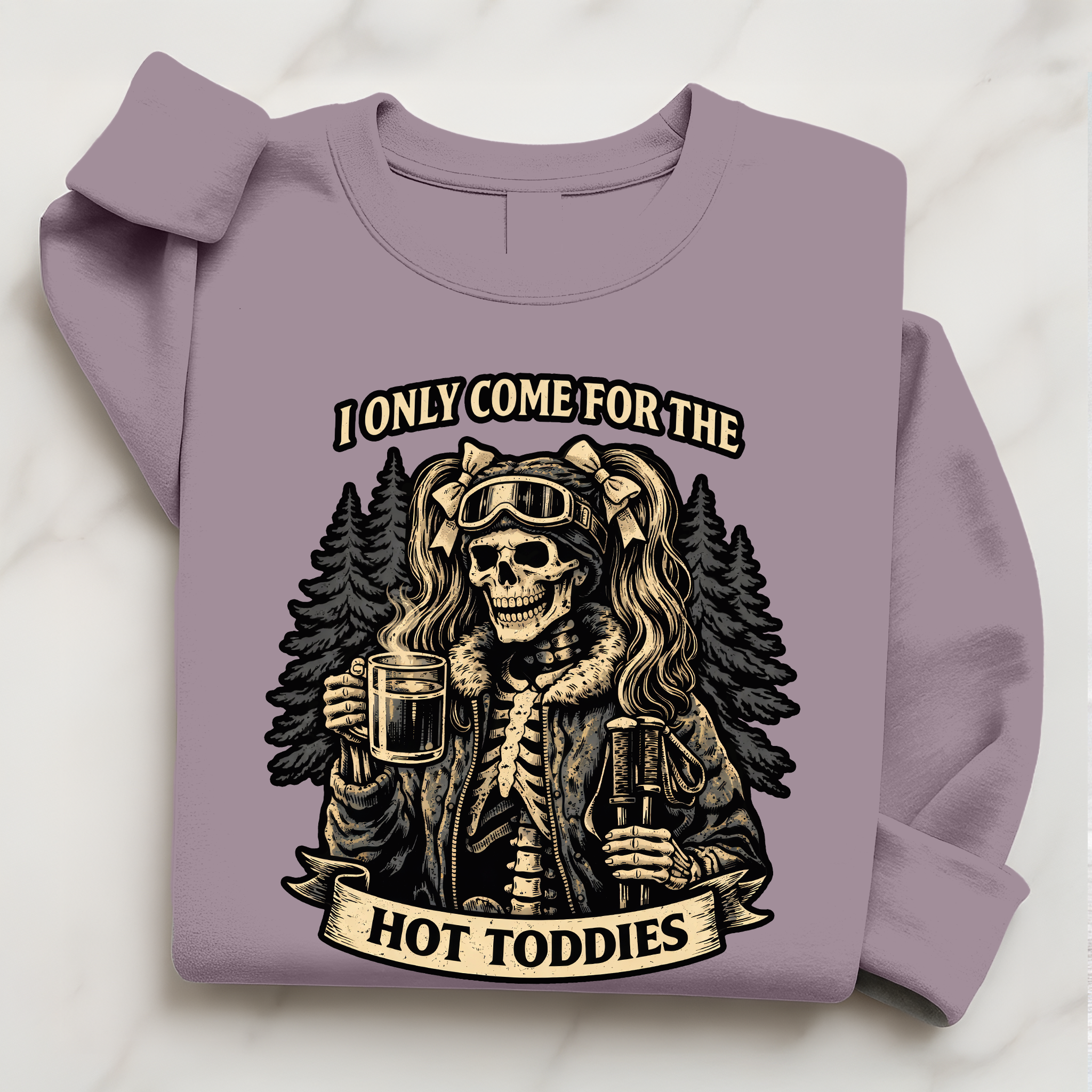 Ski Hot Toddies Shirt Pullover | Après Ski Winter Graphic for Ski Lovers Sweatshirt