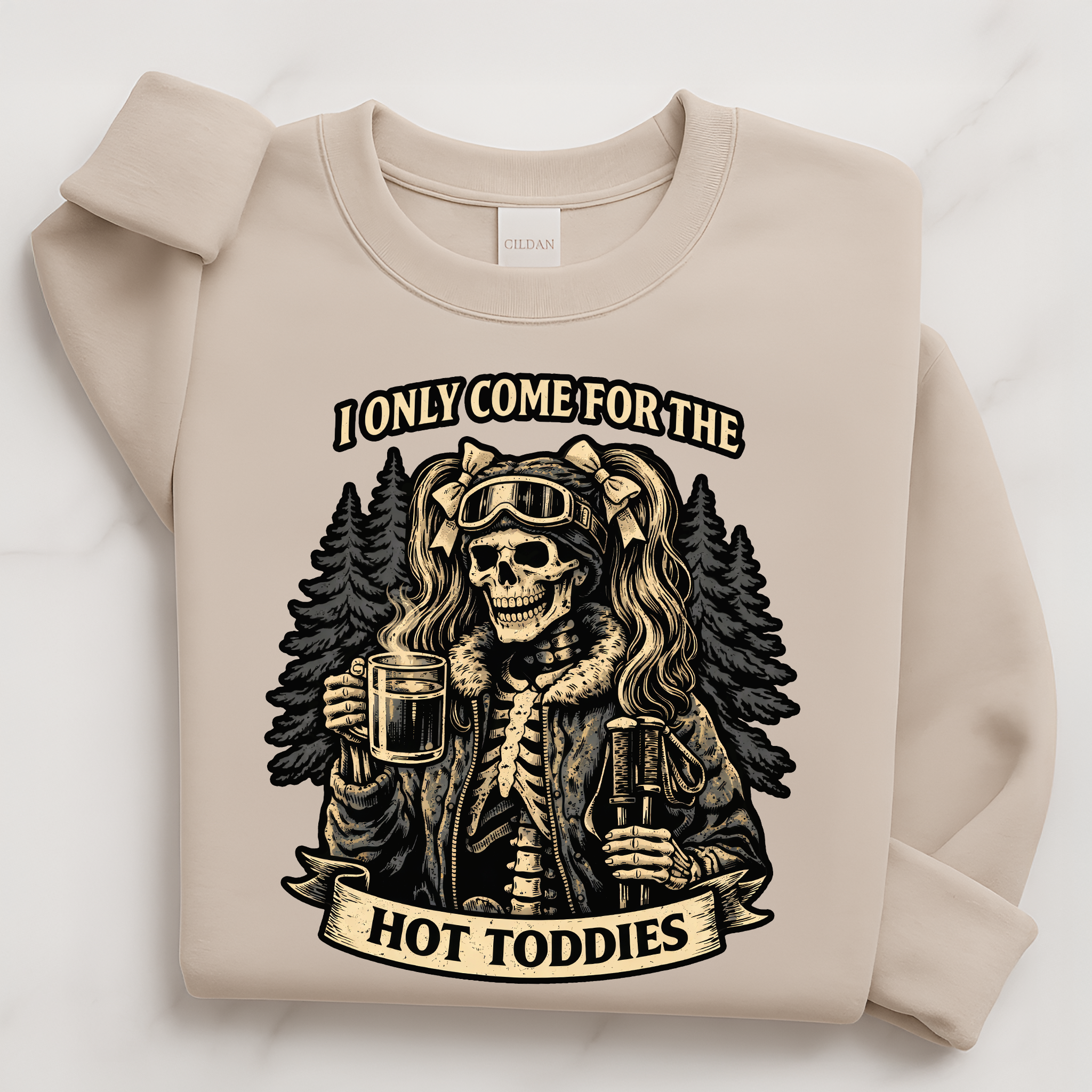 Ski Hot Toddies Shirt Pullover | Après Ski Winter Graphic for Ski Lovers Sweatshirt