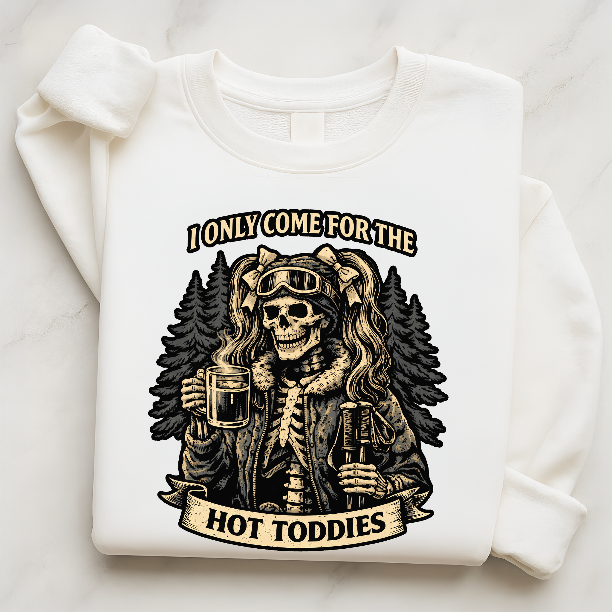 Ski Hot Toddies Shirt Pullover | Après Ski Winter Graphic for Ski Lovers Sweatshirt