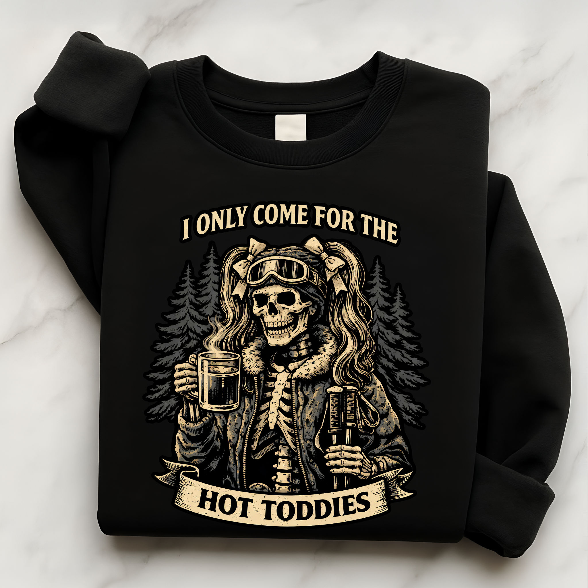 Ski Hot Toddies Shirt Pullover | Après Ski Winter Graphic for Ski Lovers Sweatshirt