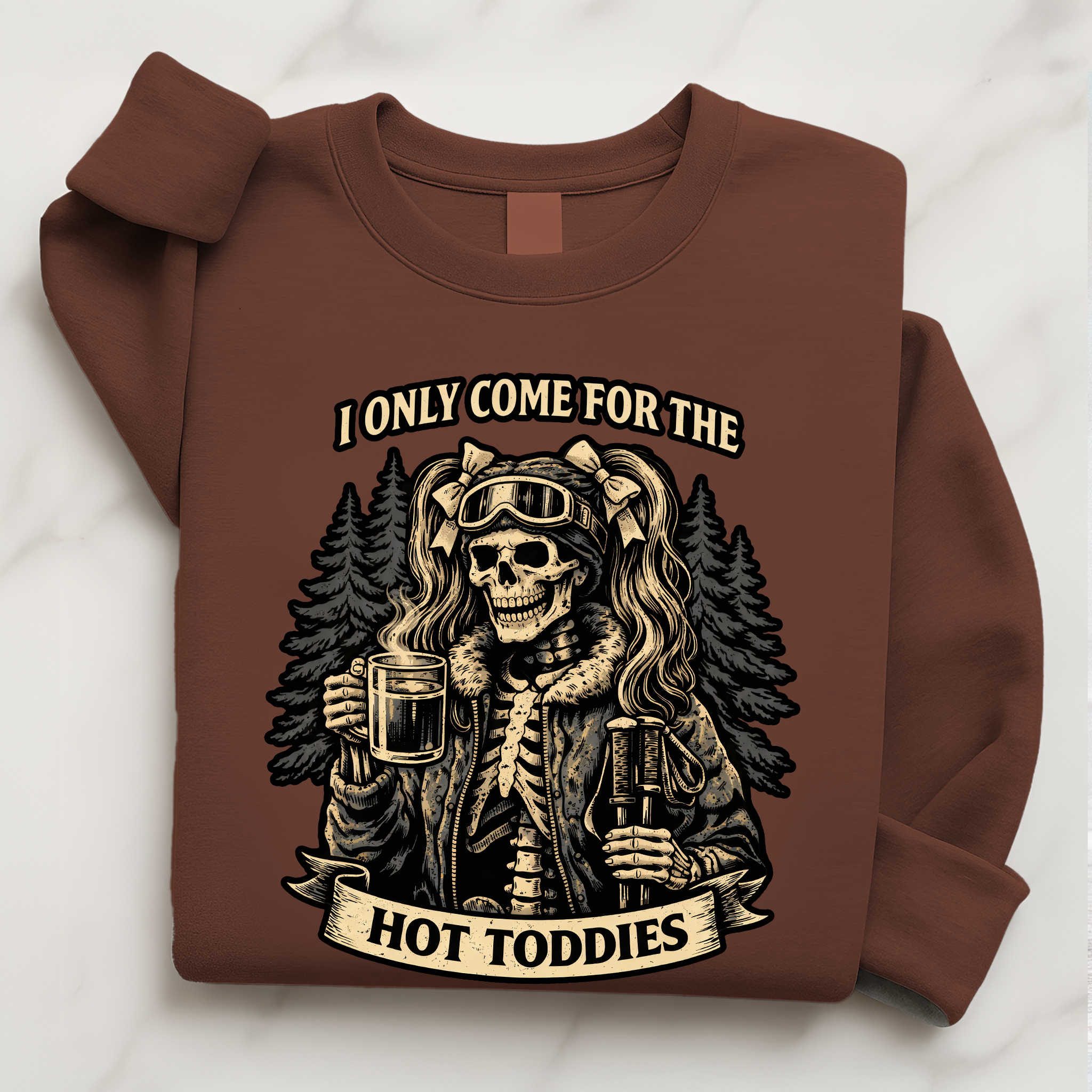 Ski Hot Toddies Shirt Pullover | Après Ski Winter Graphic for Ski Lovers Sweatshirt