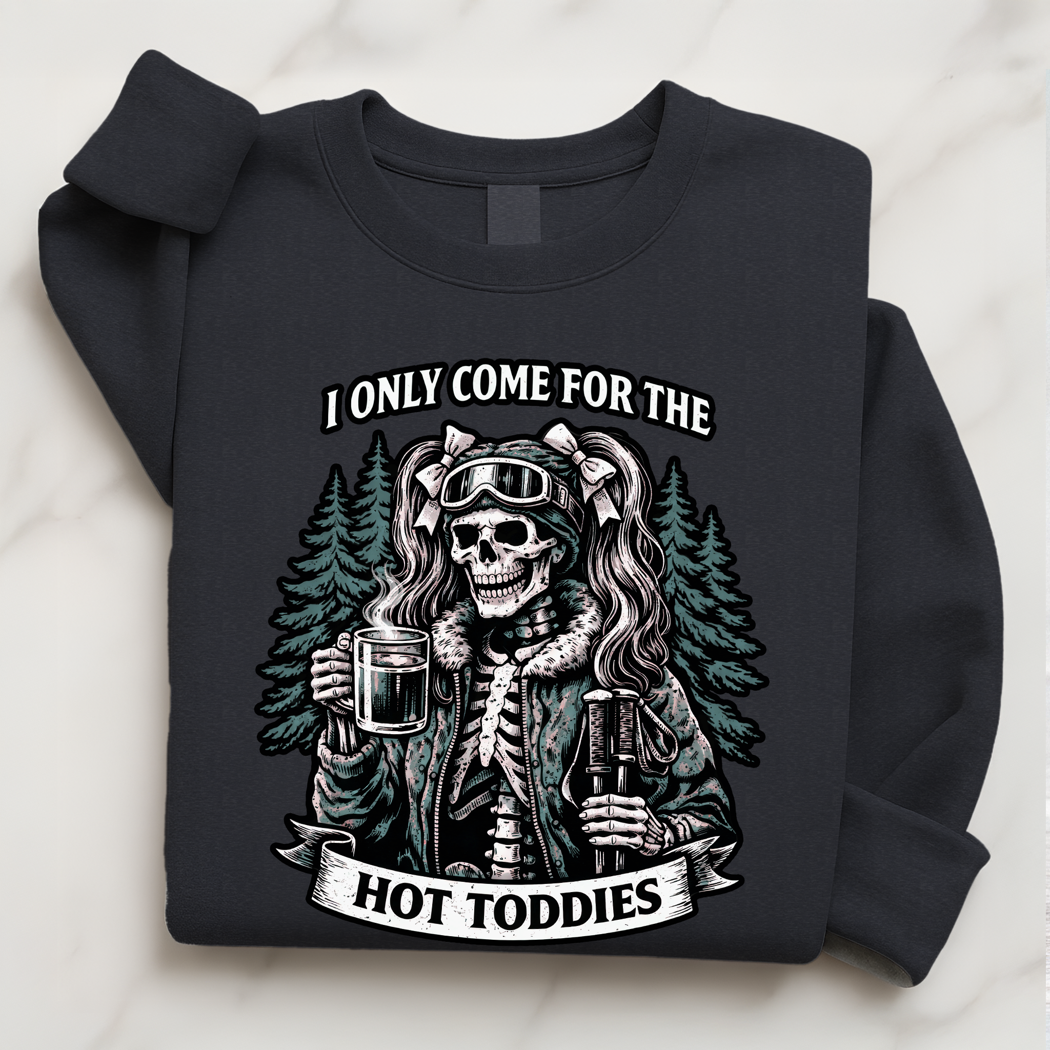 Ski Hot Toddies Shirt Pullover | Après Ski Winter Graphic for Ski Lovers Sweatshirt