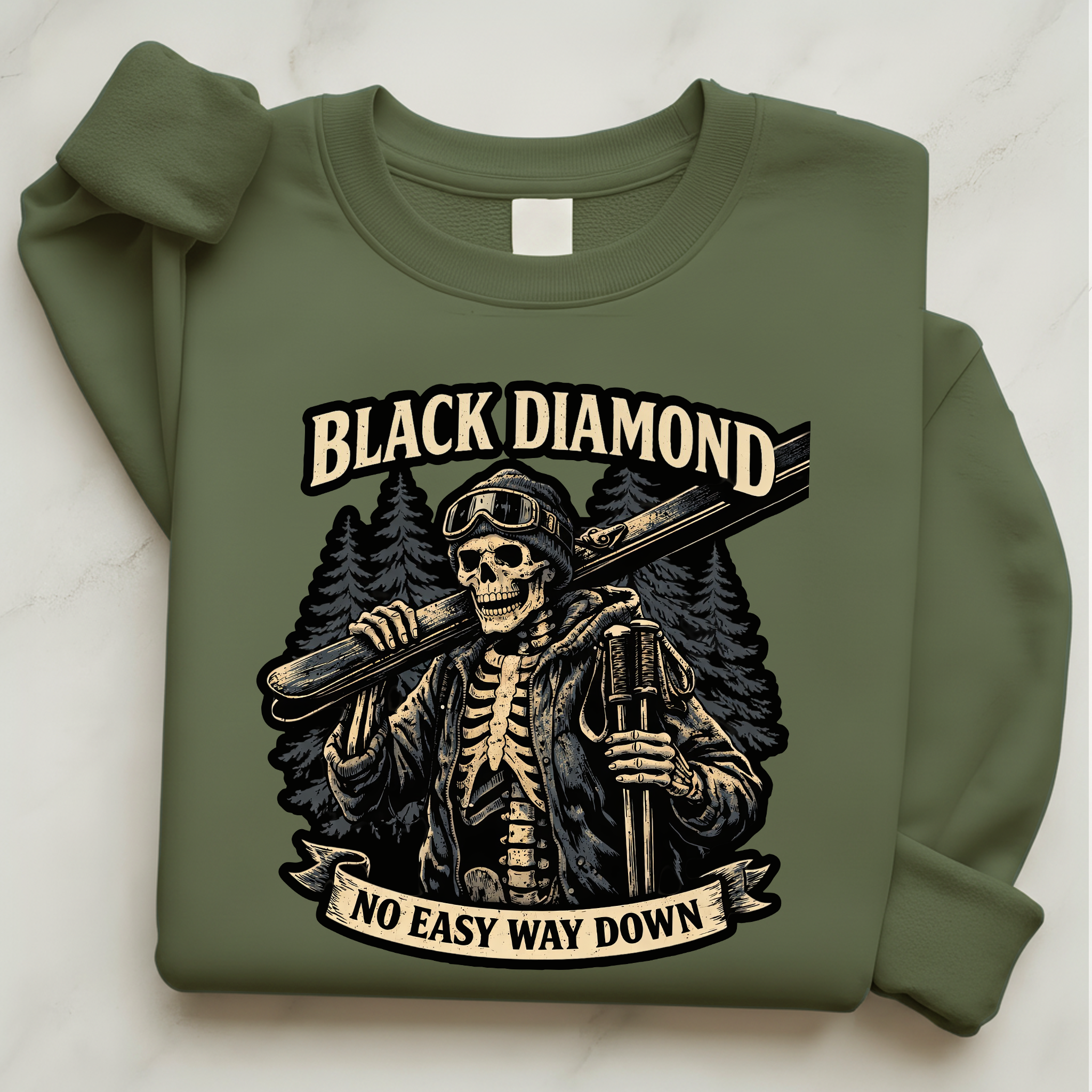Ski Shirt Black Diamond Pullover | Expert Skiing Graphic Sweatshirt for Skiers
