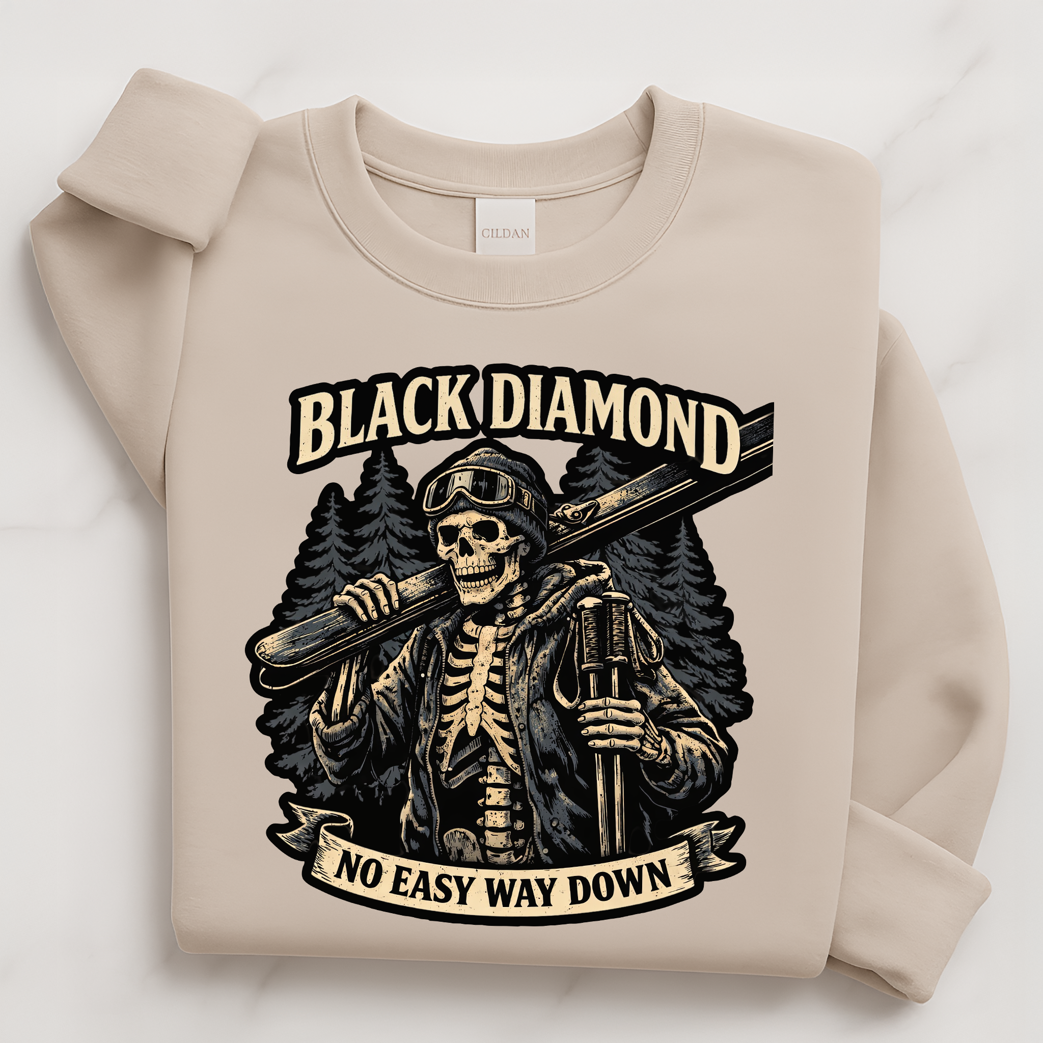 Ski Shirt Black Diamond Pullover | Expert Skiing Graphic Sweatshirt for Skiers
