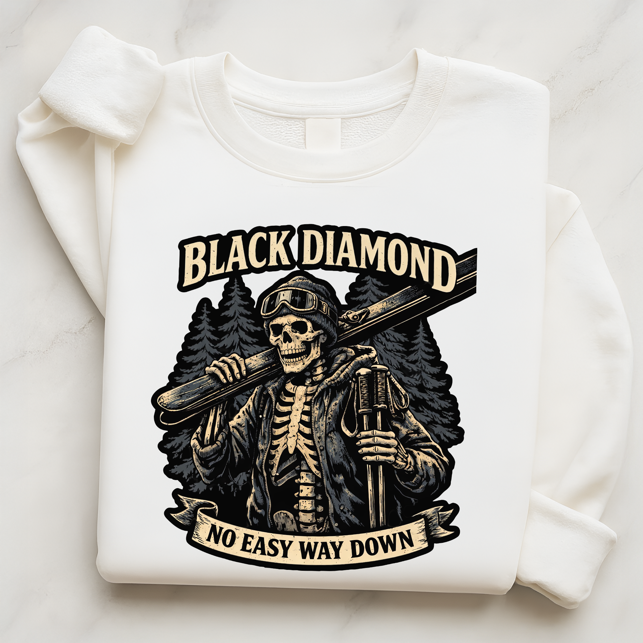 Ski Shirt Black Diamond Pullover | Expert Skiing Graphic Sweatshirt for Skiers