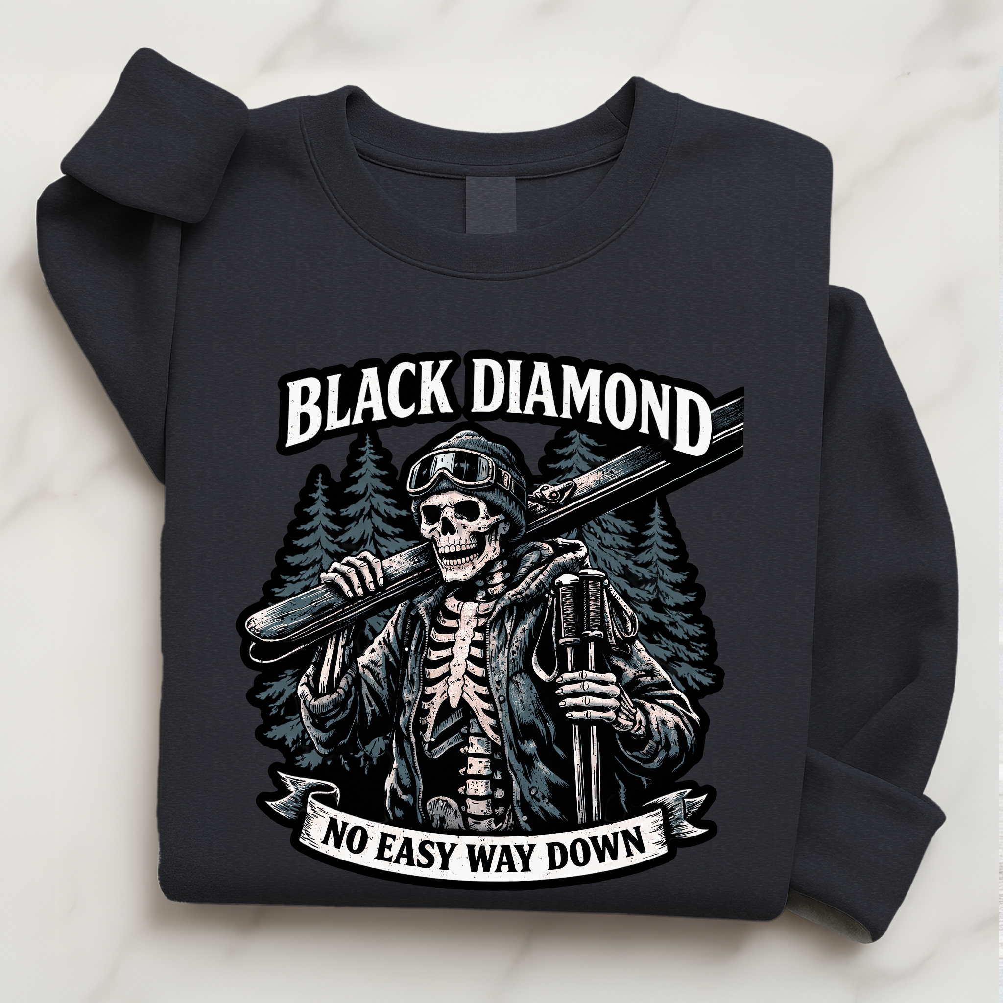 Ski Shirt Black Diamond Pullover | Expert Skiing Graphic Sweatshirt for Skiers
