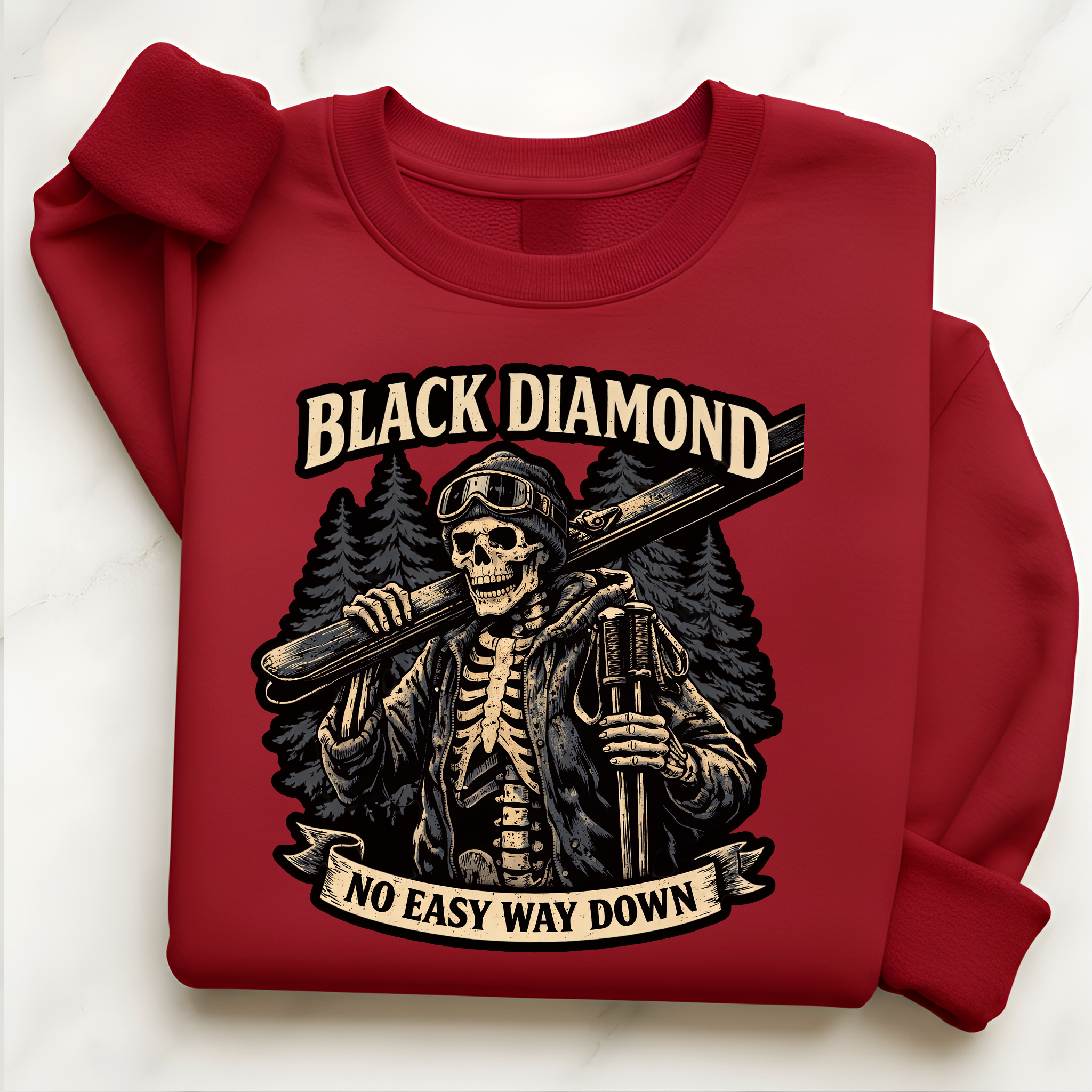 Ski Shirt Black Diamond Pullover | Expert Skiing Graphic Sweatshirt for Skiers
