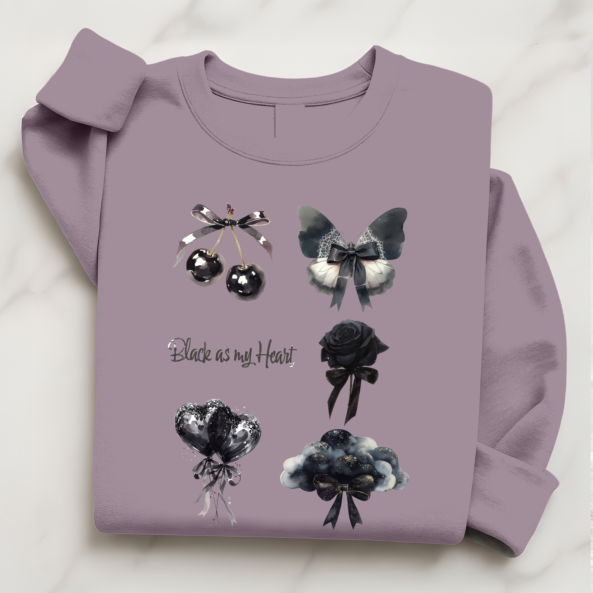 Anti Valentine Shirt Black As My Heart | Dark Coquette Gothic Sweatshirt Gift for Her