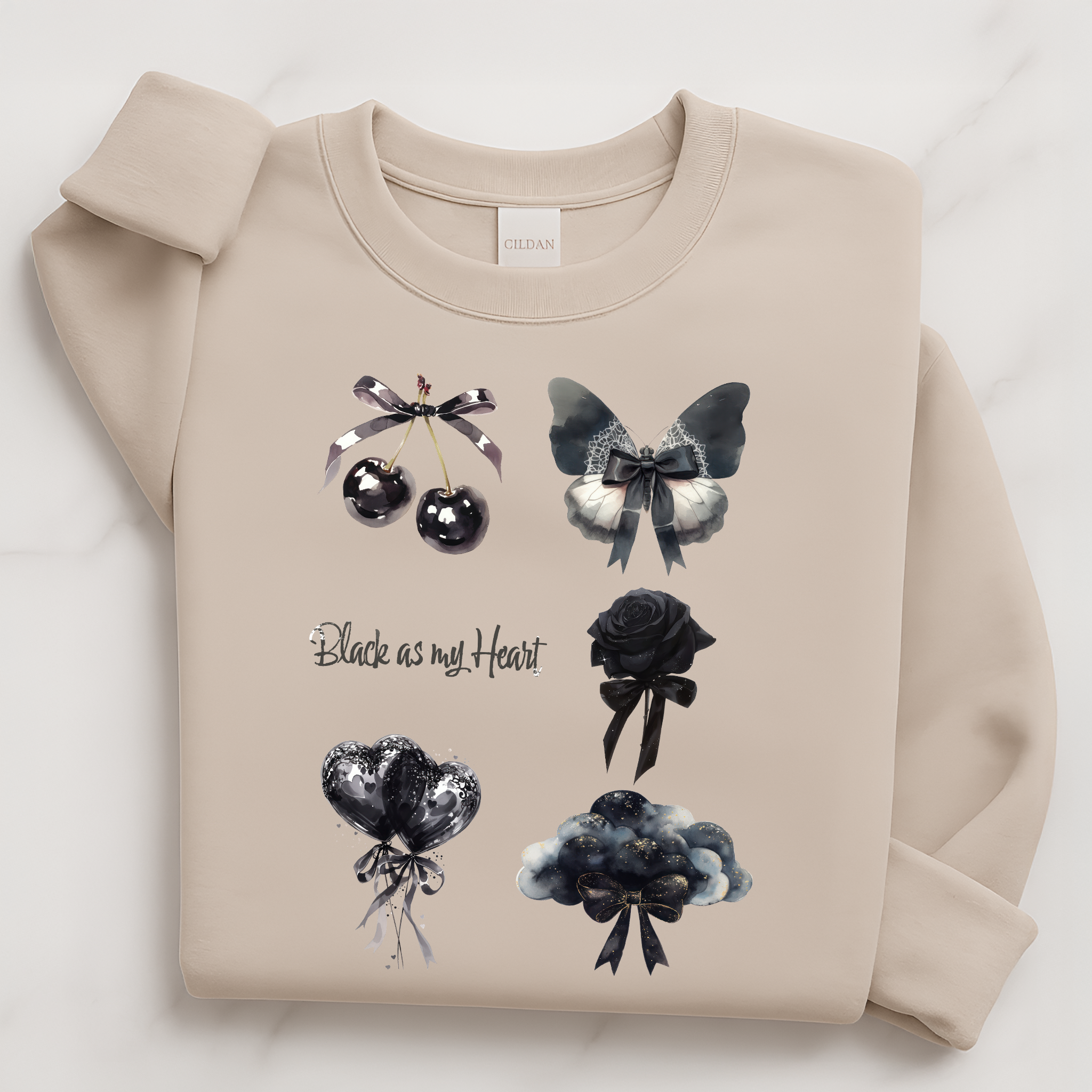 Anti Valentine Shirt Black As My Heart | Dark Coquette Gothic Sweatshirt Gift for Her