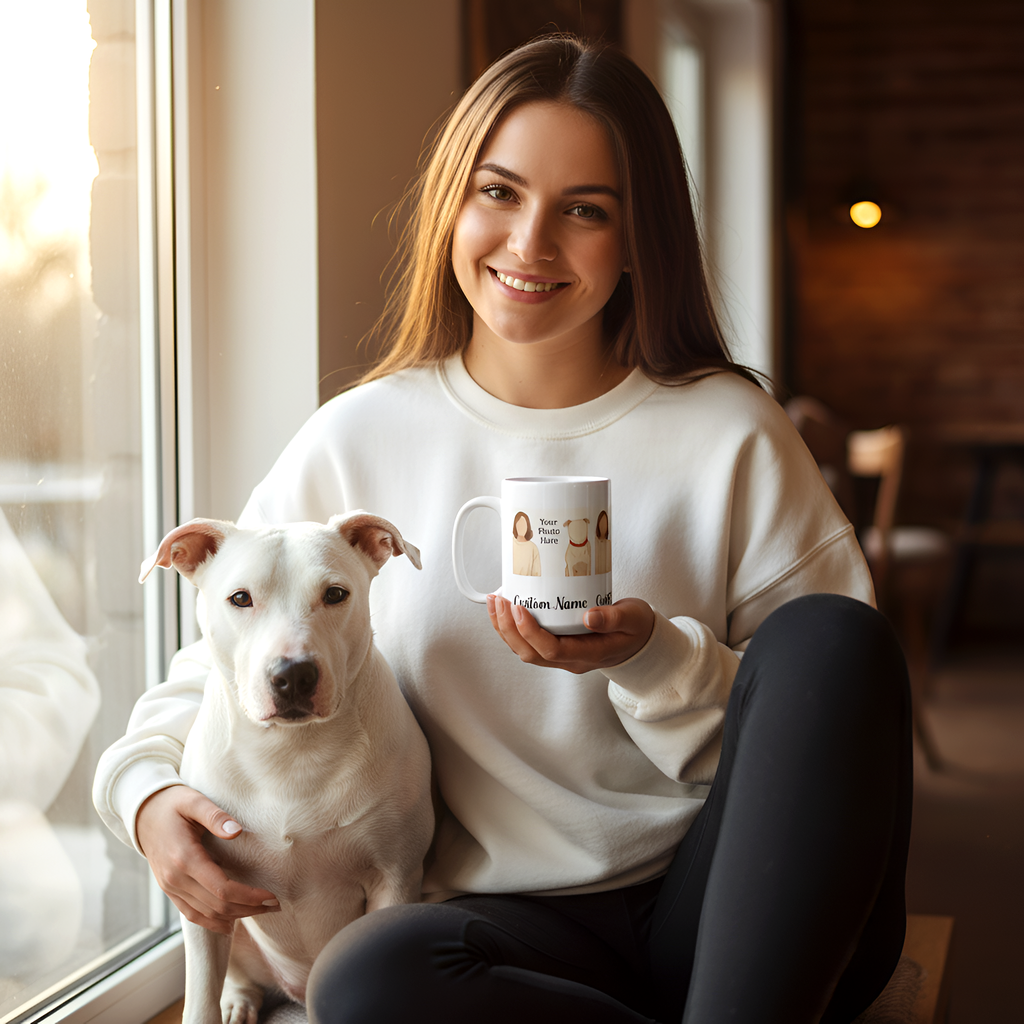 Custom Pet Photo Mug | Personalized Dog & Cat Lover 15oz Coffee Mug Gift