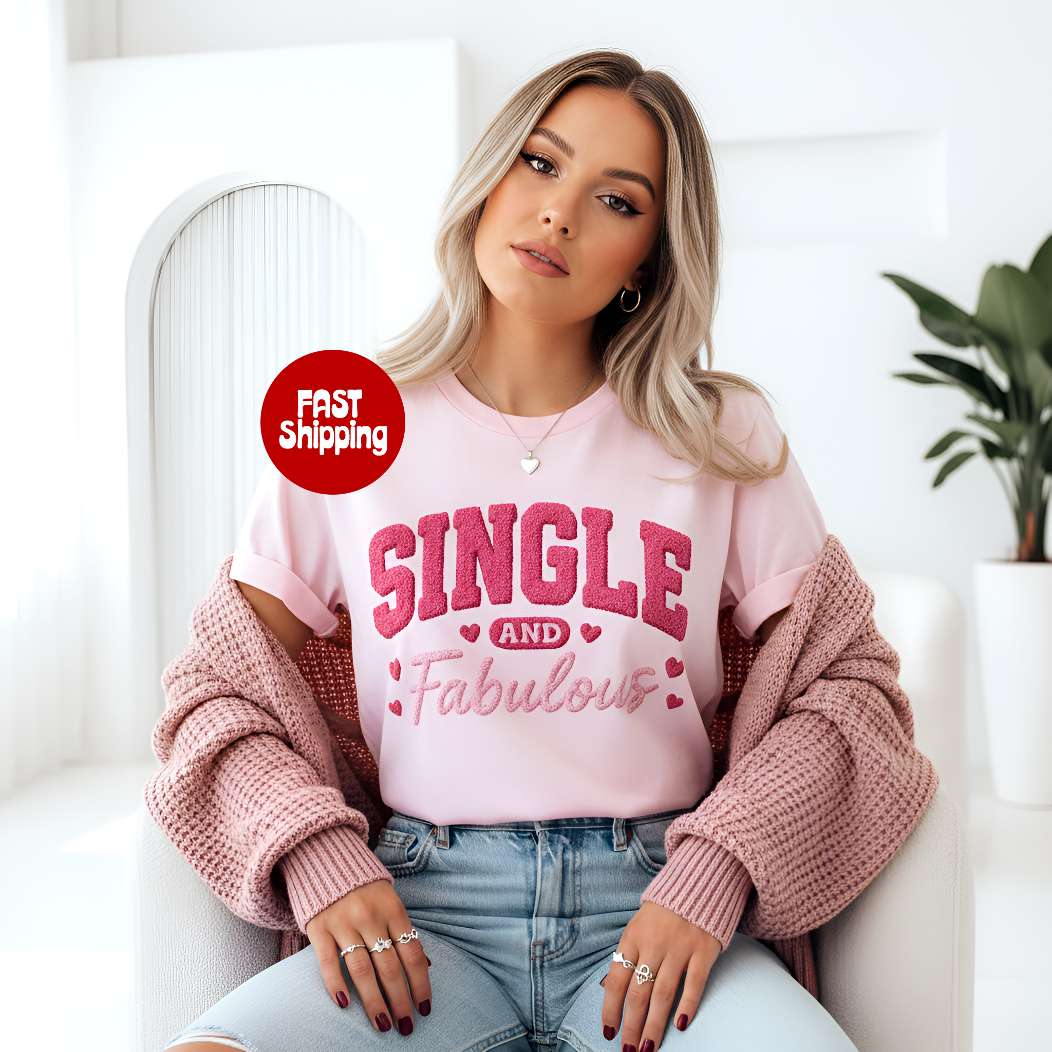 Anti Valentine Shirt Faux Single and Fabulous | Valentines Day Comfort Colors Tee for Her