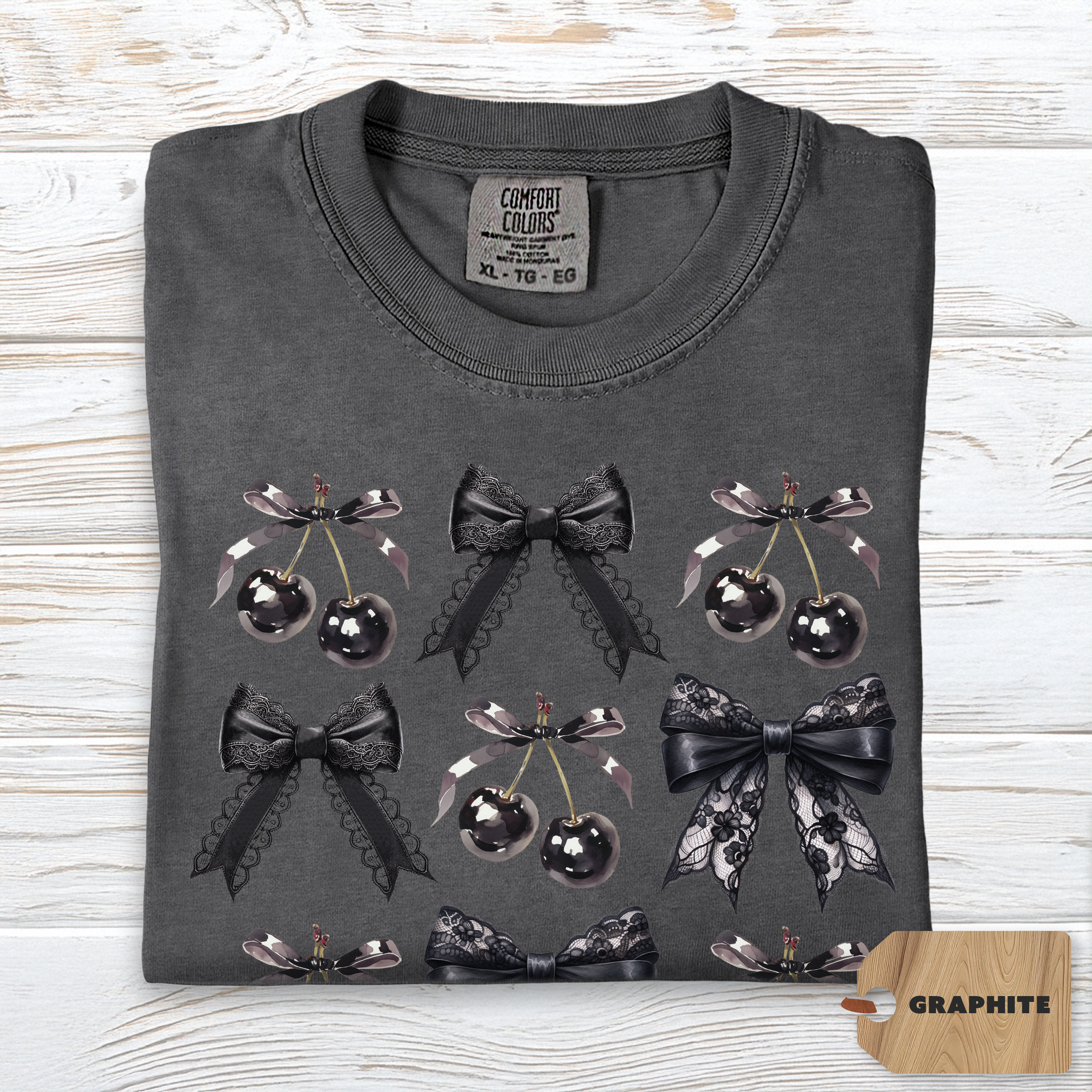 Cherry Bow Shirt Comfort Colors | Coquette Anti Valentine Tee for Women