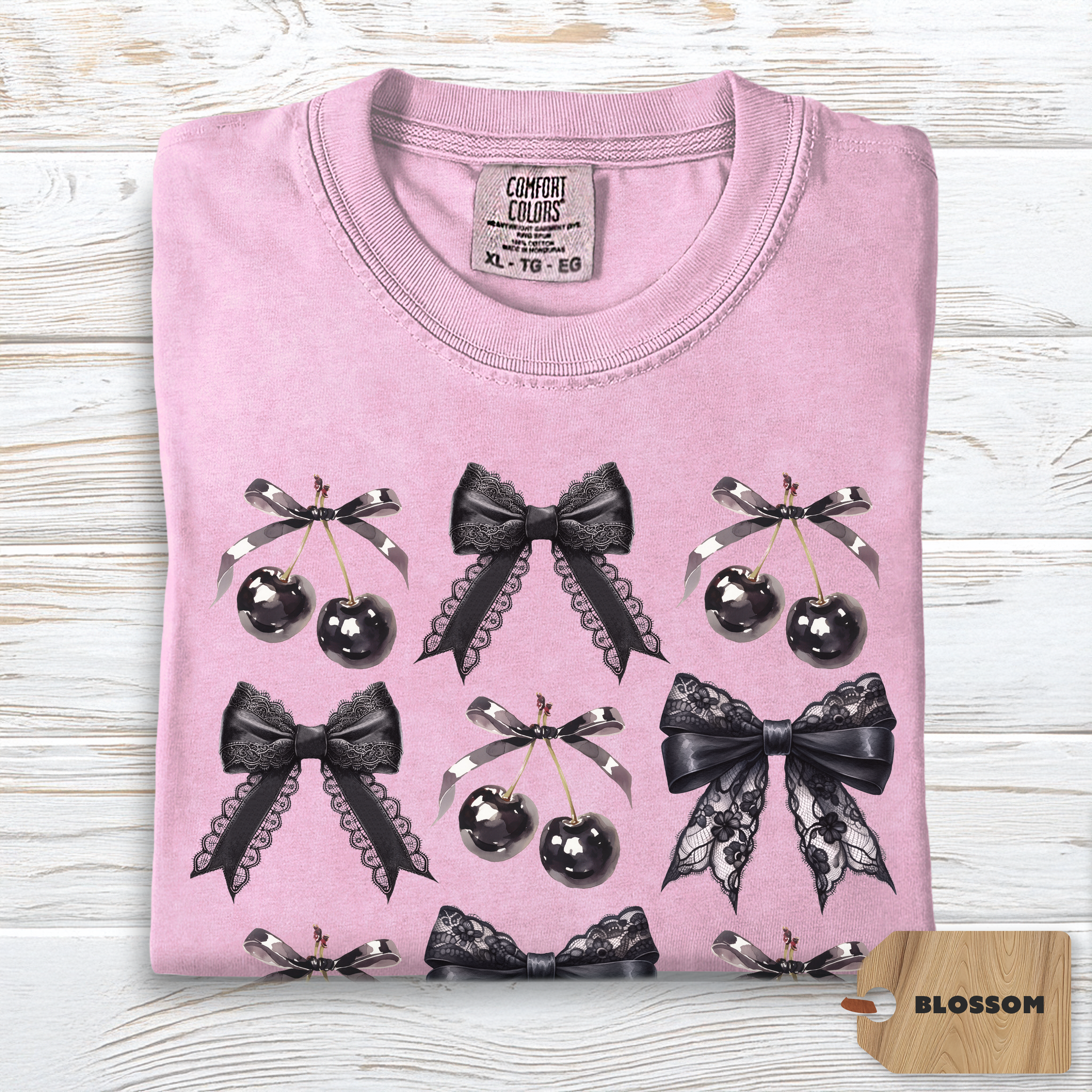 Cherry Bow Shirt Comfort Colors | Coquette Anti Valentine Tee for Women