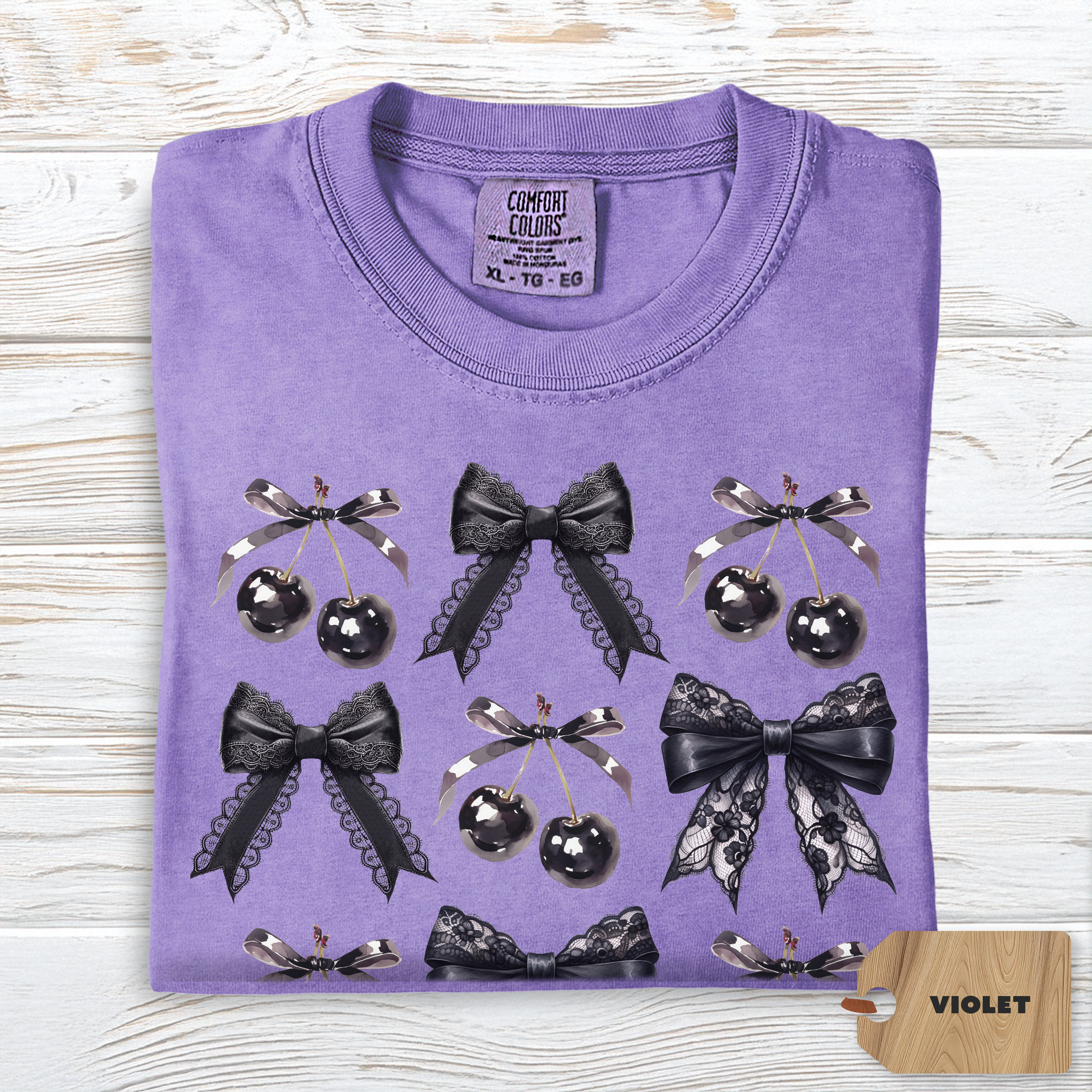 Cherry Bow Shirt Comfort Colors | Coquette Anti Valentine Tee for Women