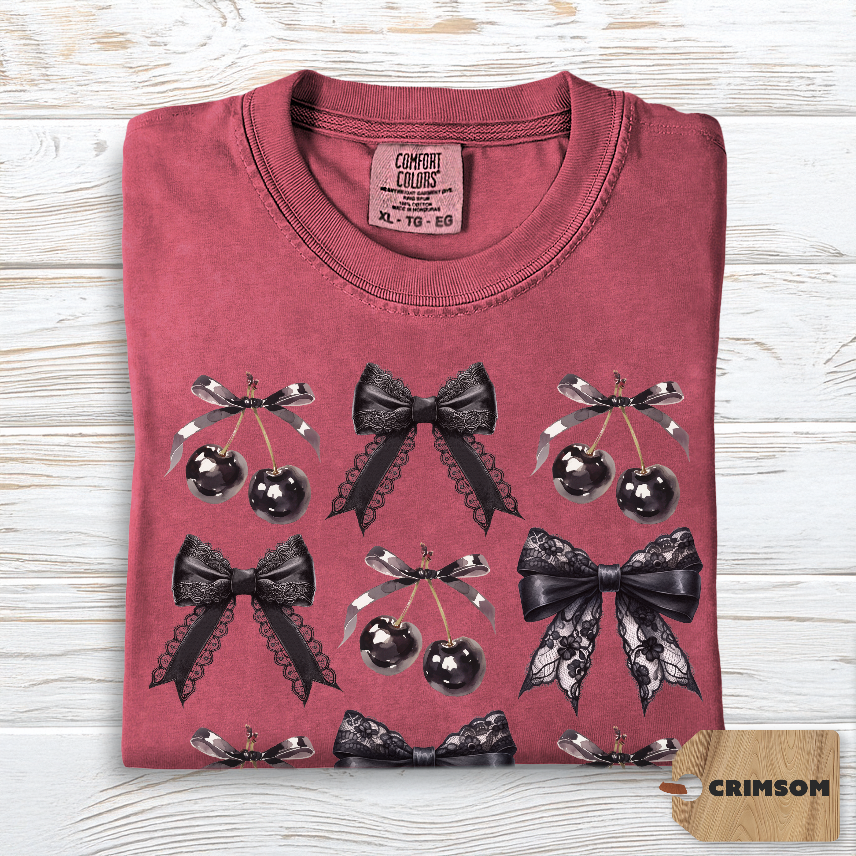 Cherry Bow Shirt Comfort Colors | Coquette Anti Valentine Tee for Women